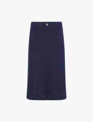 Pointelle-Knit Cotton Midi Skirt by LACOSTE