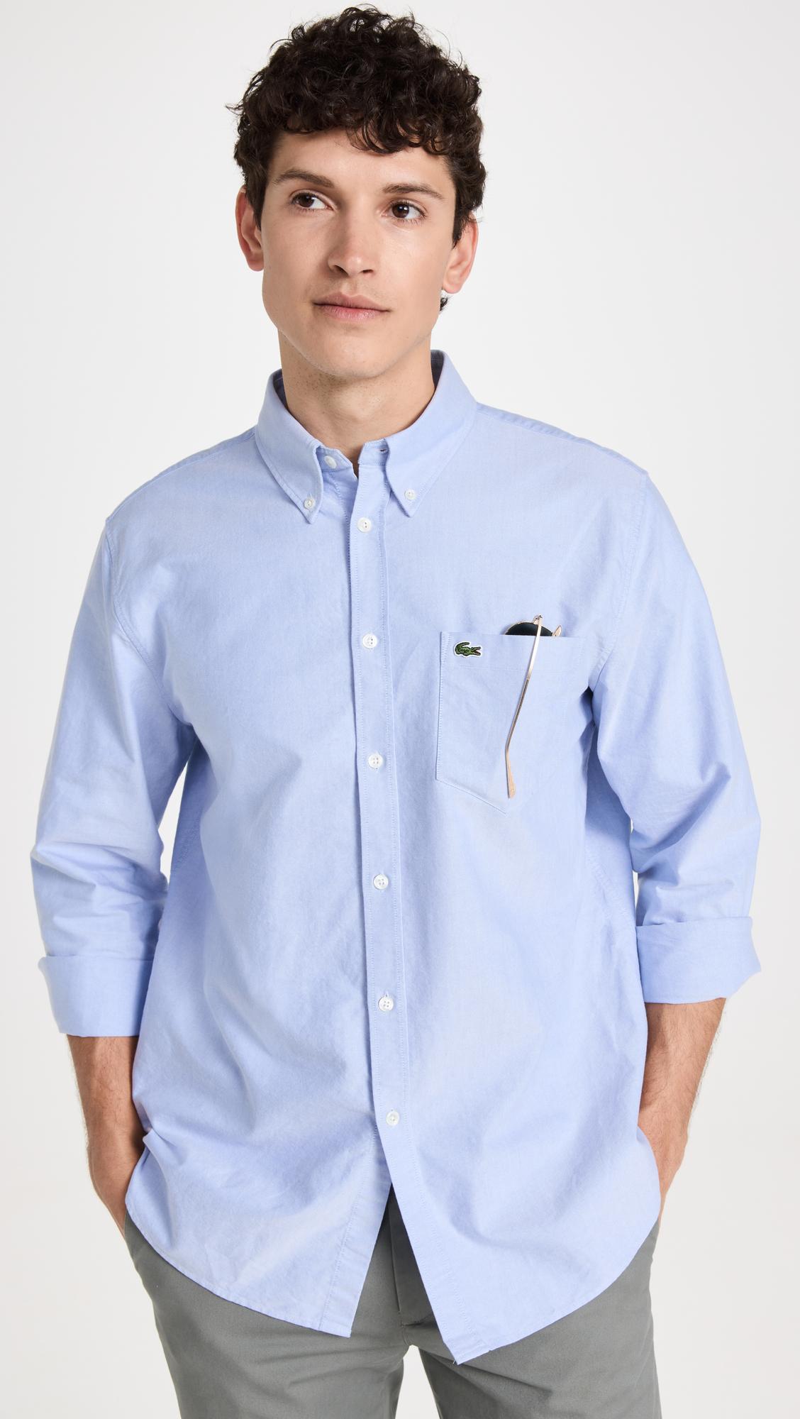Regular Fit Oxford Cotton Shirt by LACOSTE
