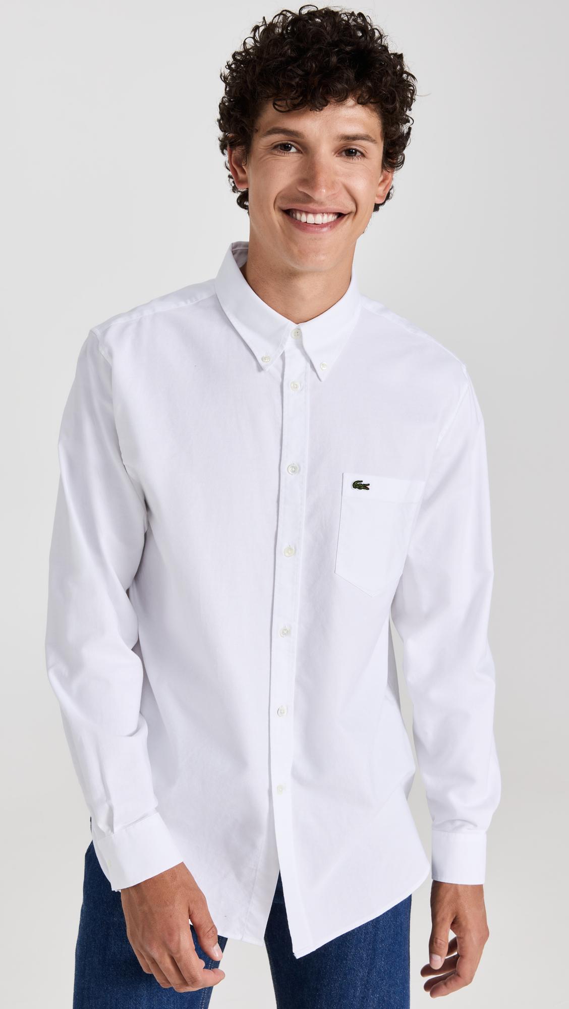 Regular Fit Oxford Cotton Shirt by LACOSTE
