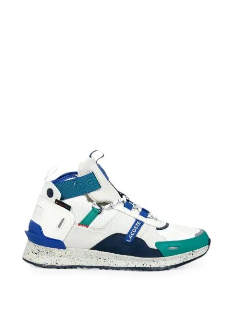 Run Breaker panelled lace-up leather sneakers by LACOSTE