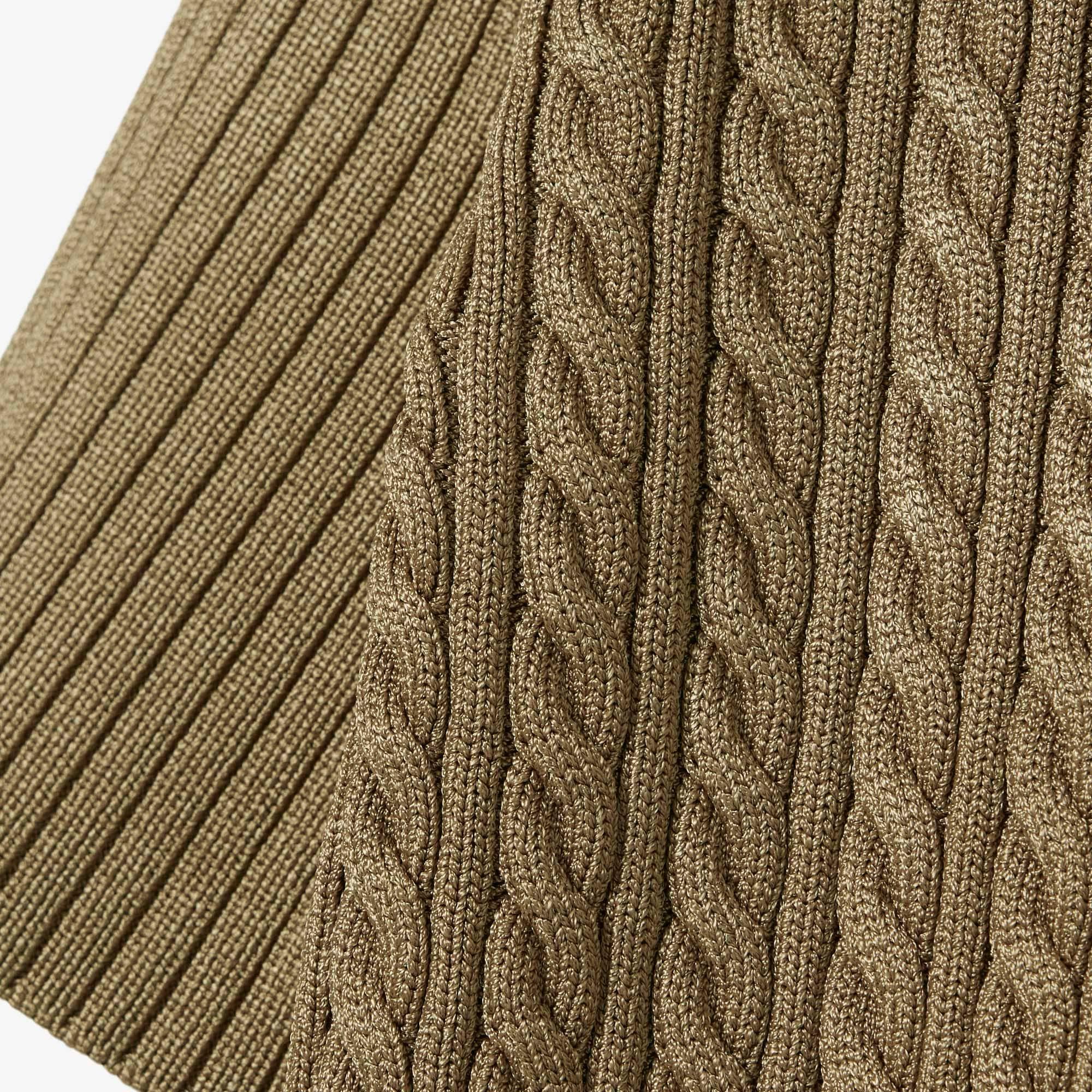 Runway Cable Knit Polo Collar Sweater by LACOSTE