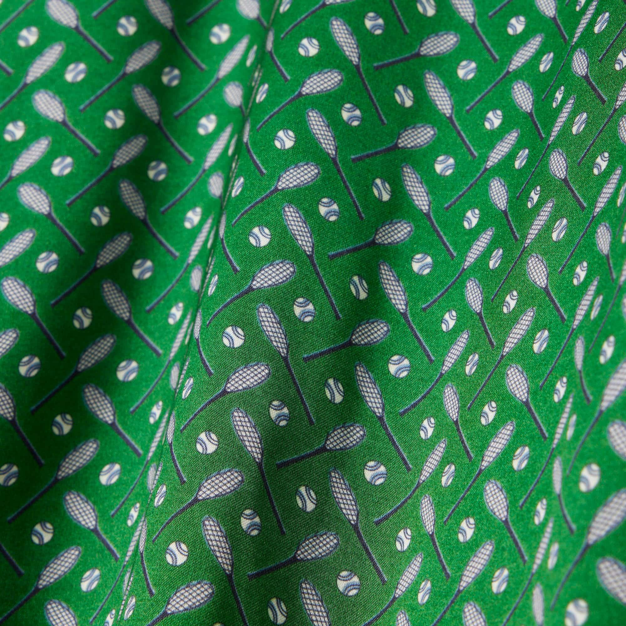 Runway Printed Satin Scarf Neck Dress by LACOSTE