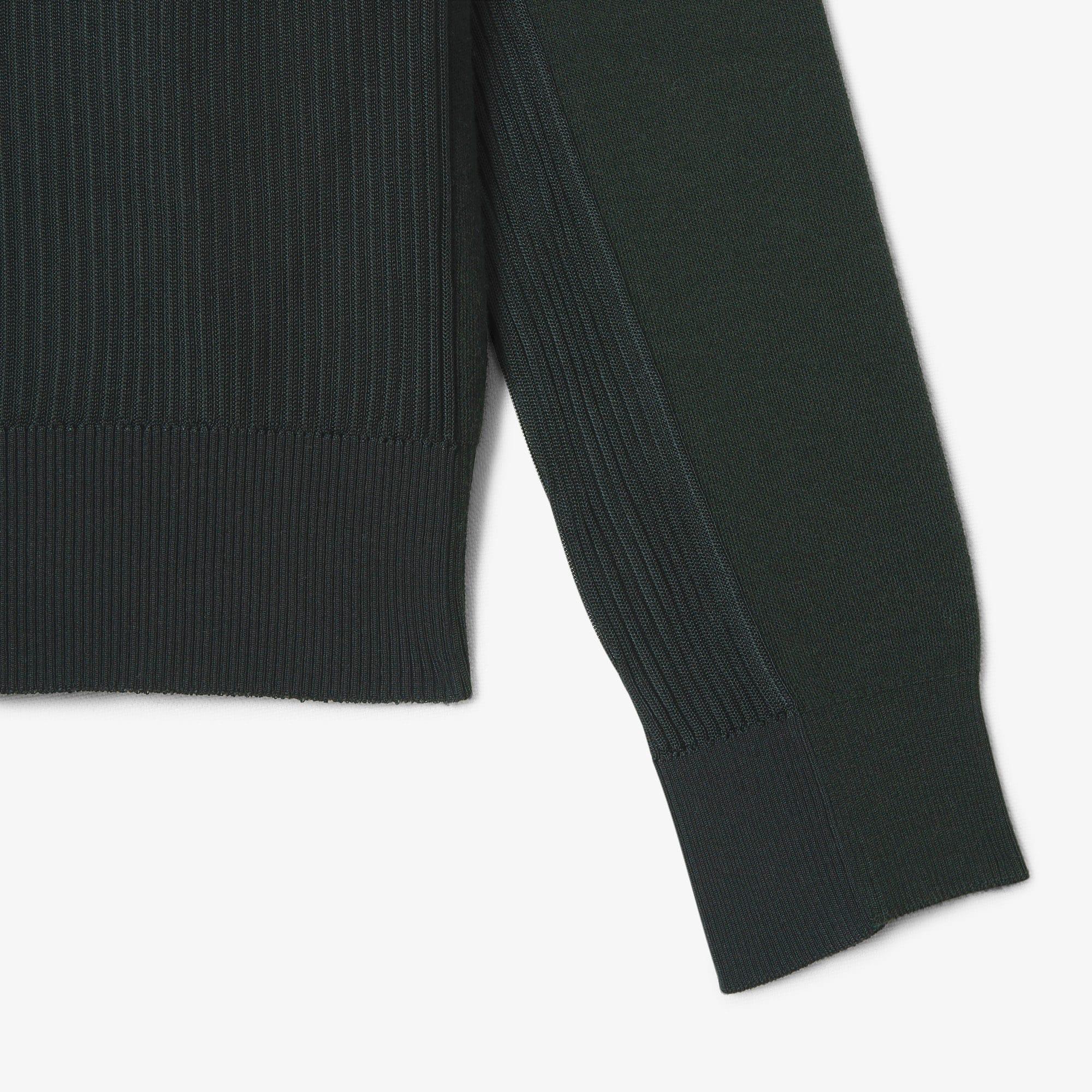 Runway Wool Blend Polo Collar Sweater by LACOSTE