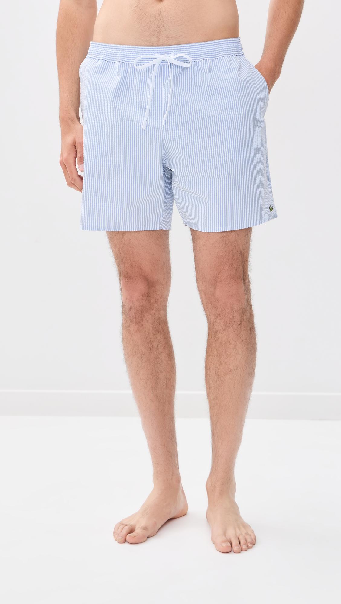 Seersucker Swim Shorts 6" by LACOSTE