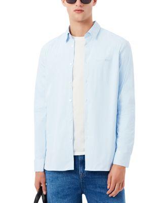 Slim Fit Striped Stretch Poplin Shirt by LACOSTE