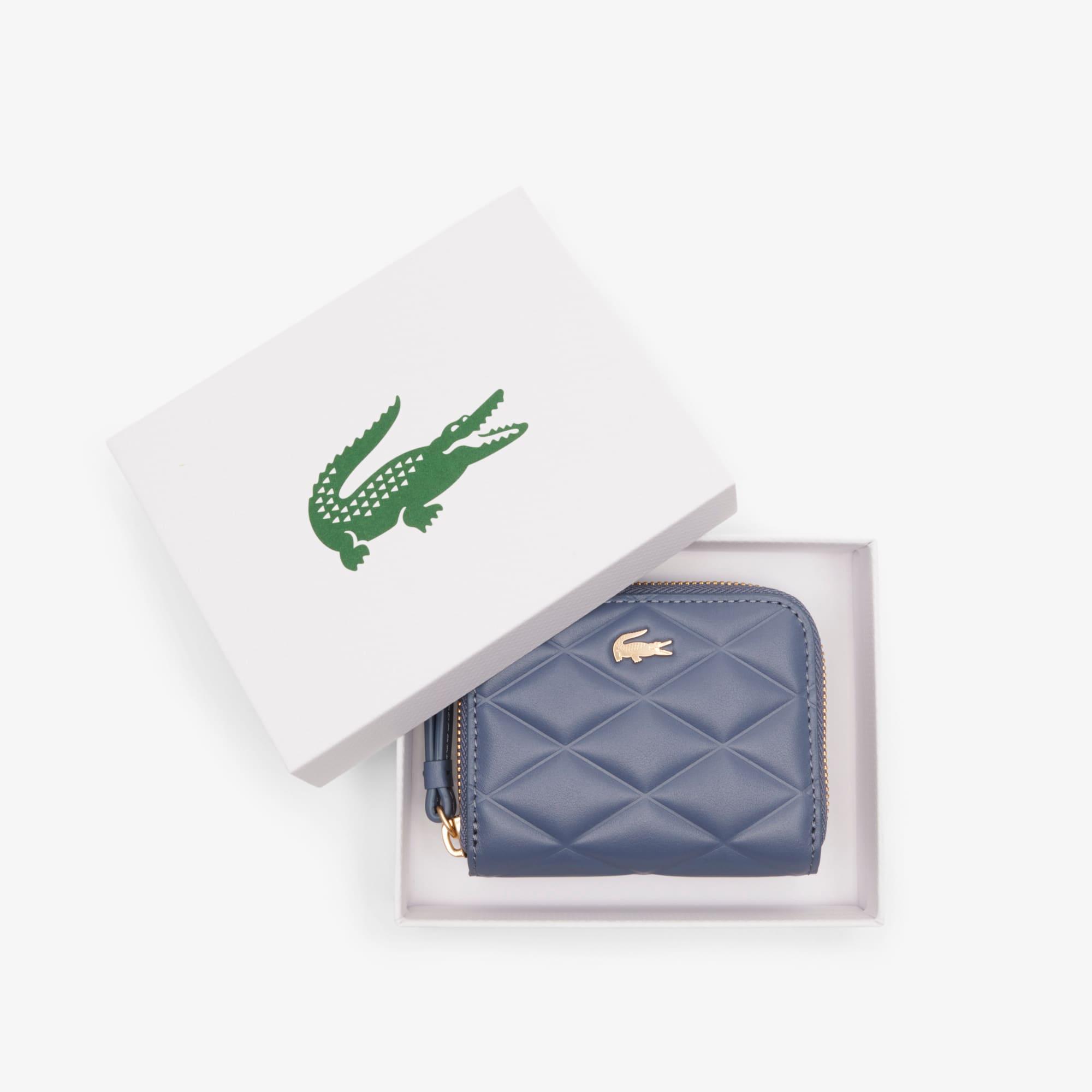 Small Crocodelle Leather Coin Purse by LACOSTE