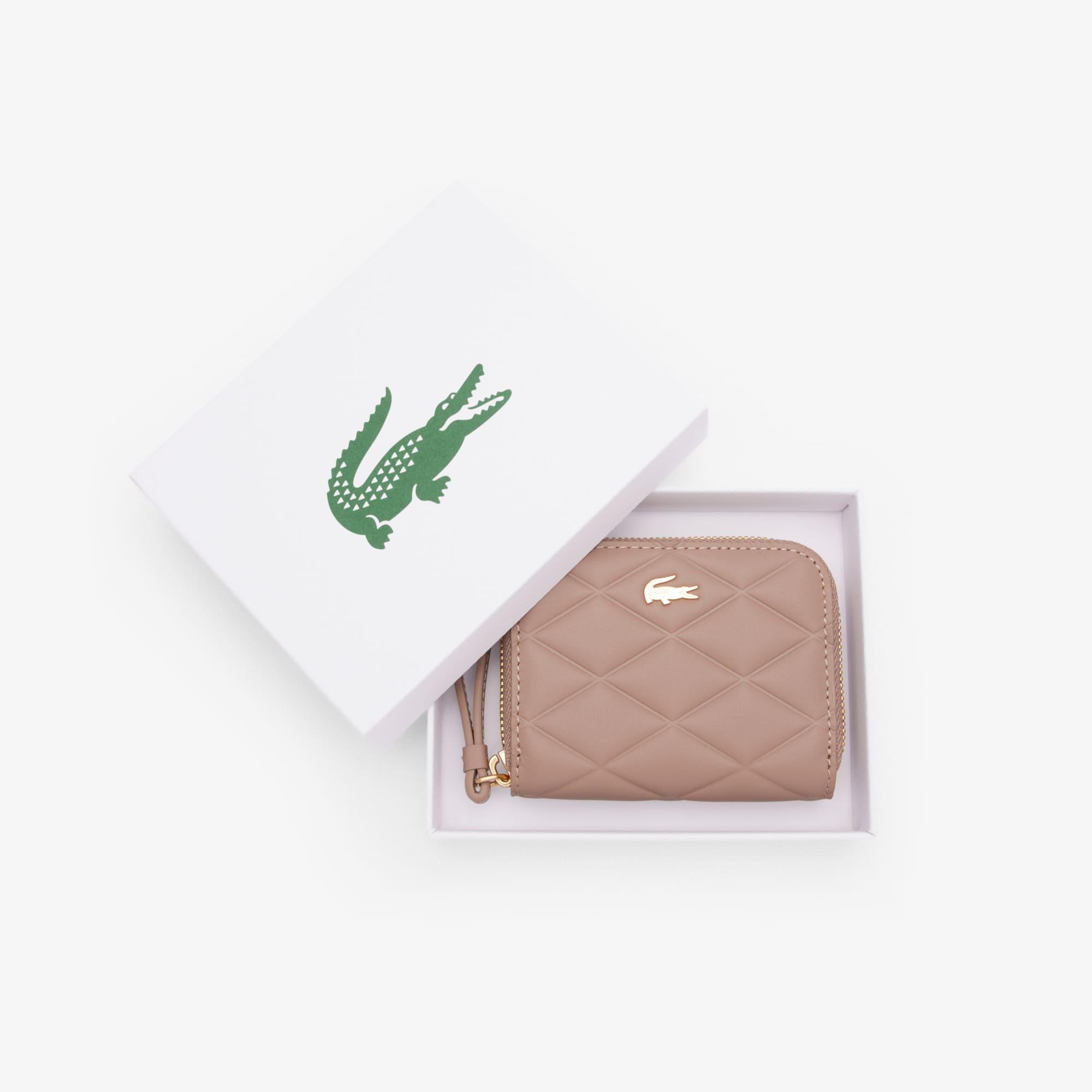 Small Crocodelle Leather Coin Purse by LACOSTE