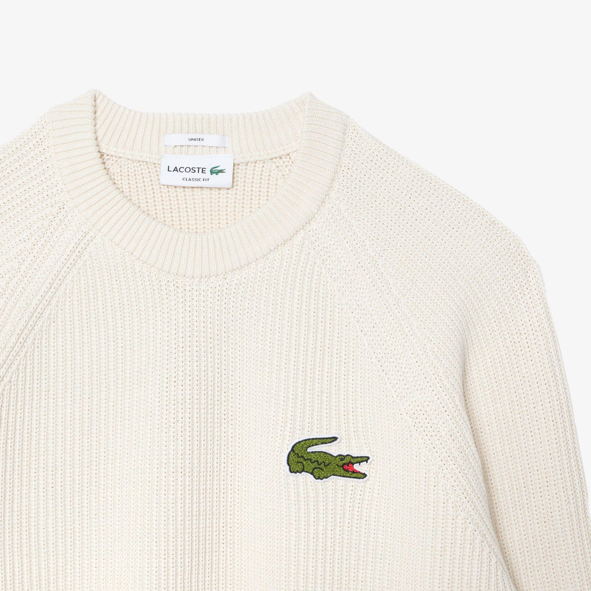 Unisex Ribbed Cotton Badge Sweater by LACOSTE