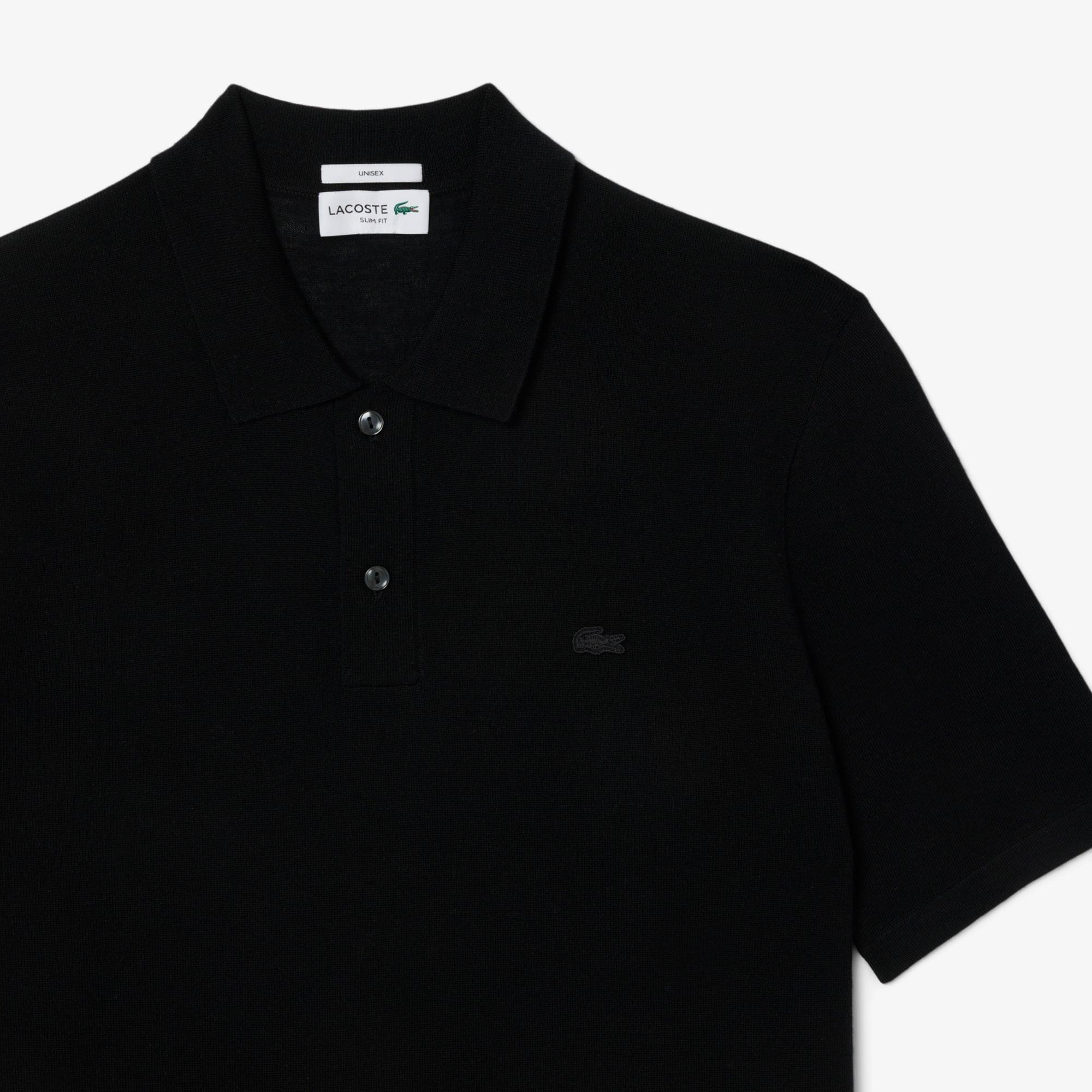 Unisex Short Sleeve Merino Wool Polo Sweater by LACOSTE