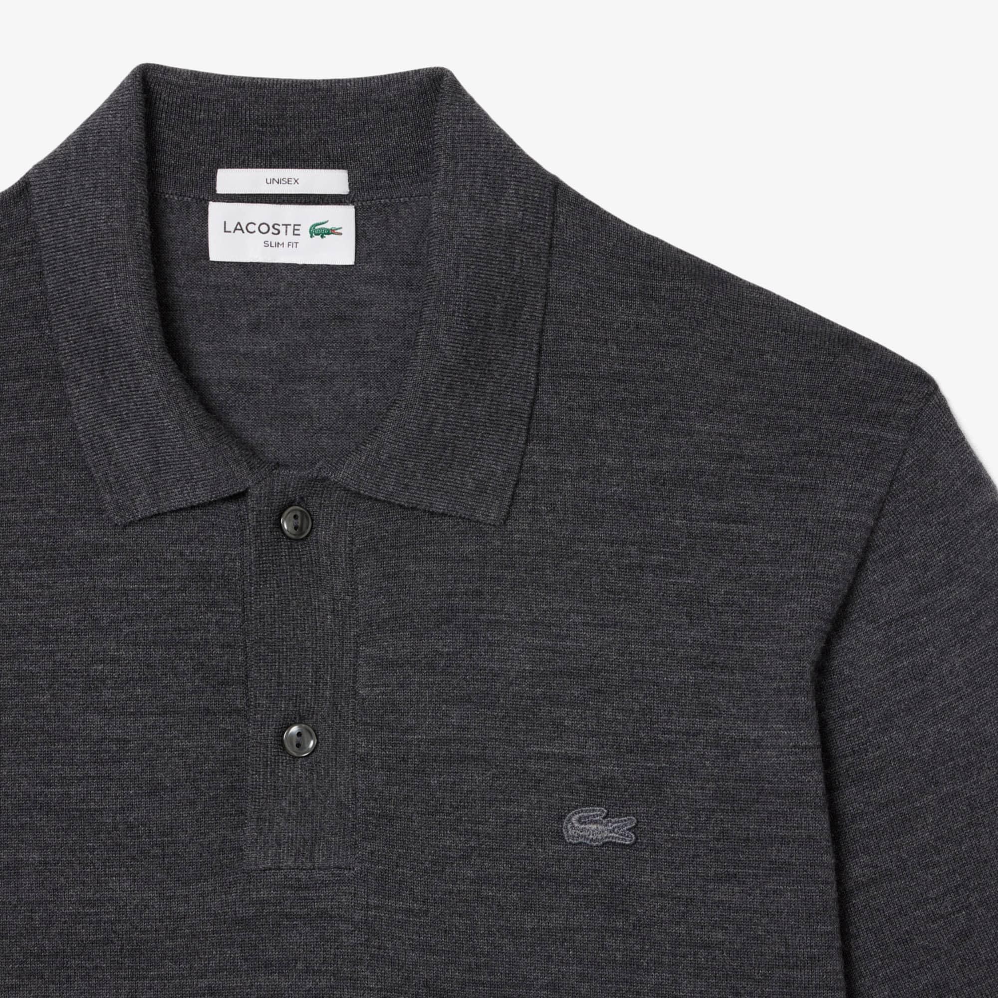 Unisex Short Sleeve Merino Wool Polo Sweater by LACOSTE