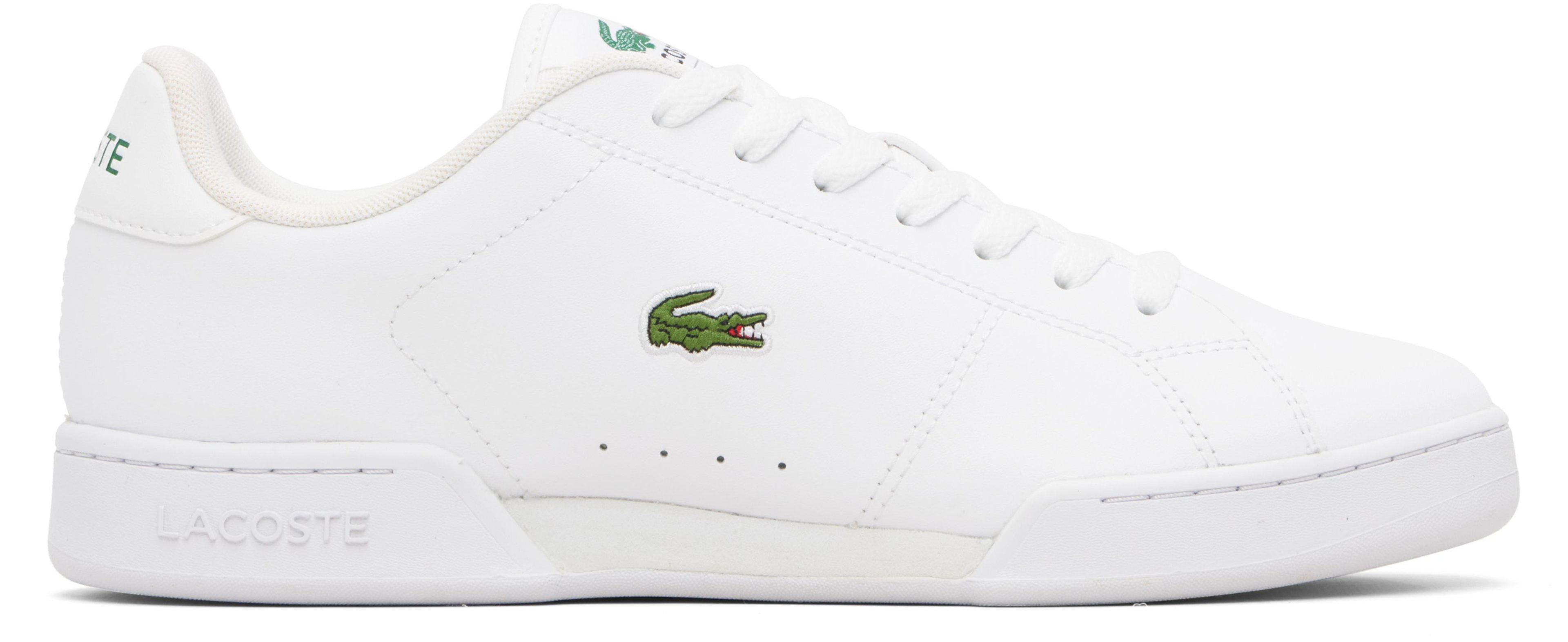 White Carnaby Cup Leather Sneakers by LACOSTE