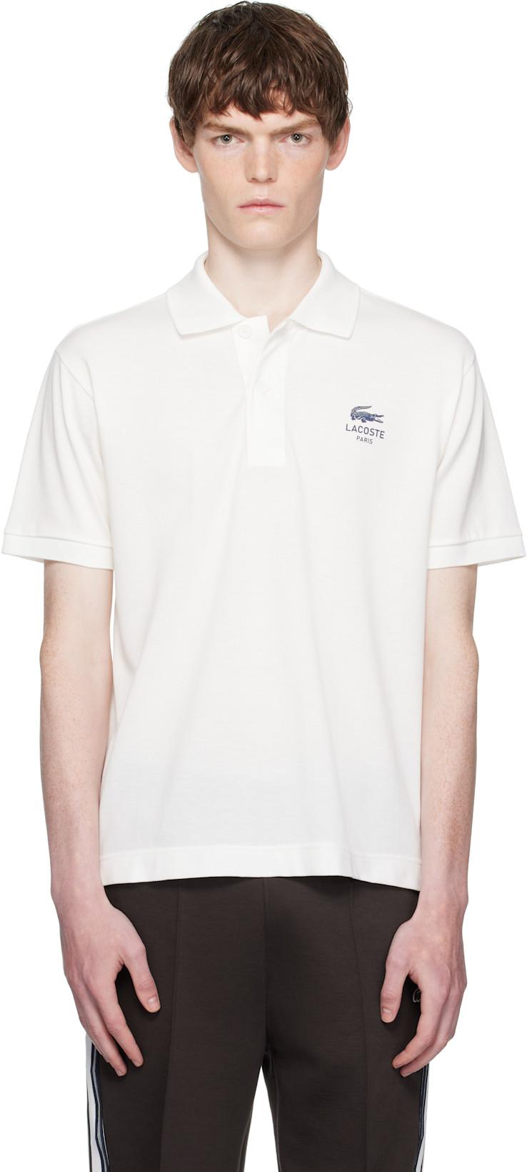 White Classic Fit Signature Print L.12.12 Polo by LACOSTE