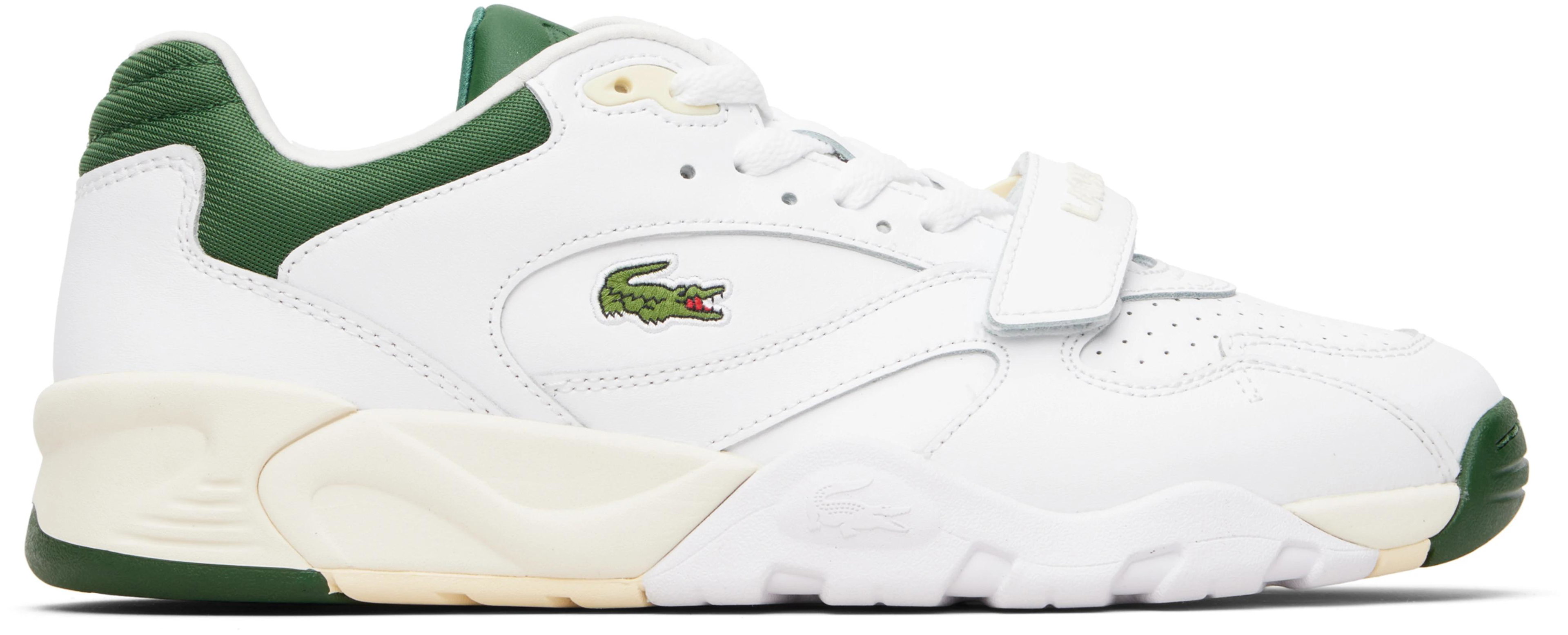 White Game Train Pro Leather Sneakers by LACOSTE