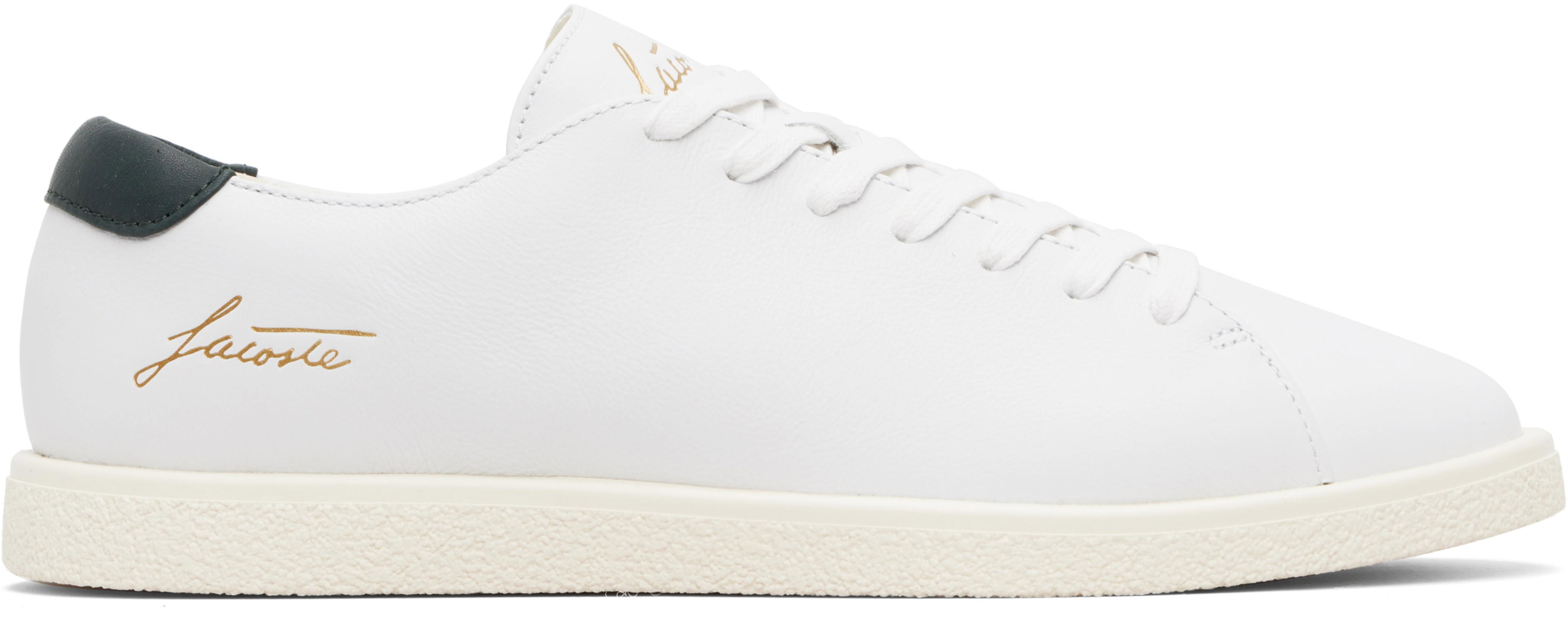 White Linecourt Leather Sneakers by LACOSTE