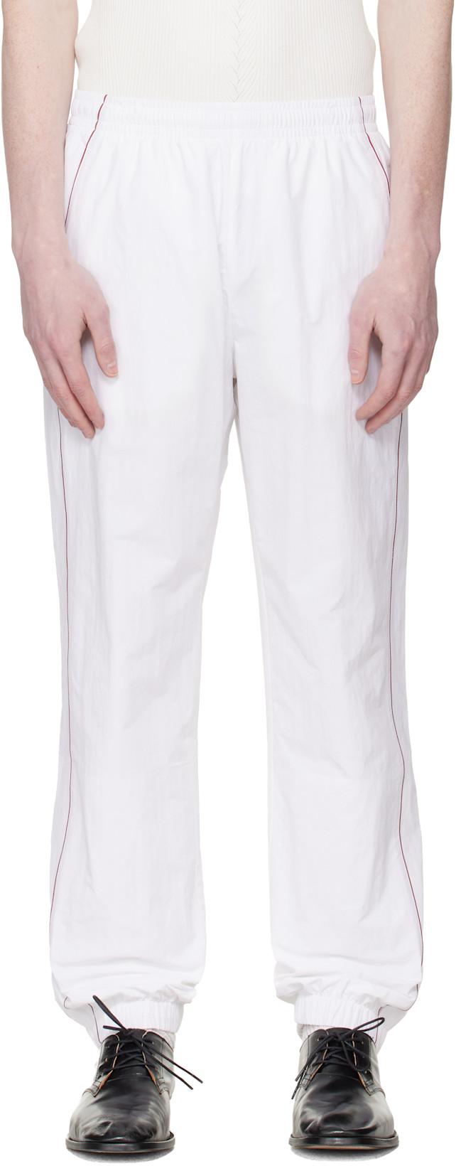 White Top Tier Track Pants by LACOSTE
