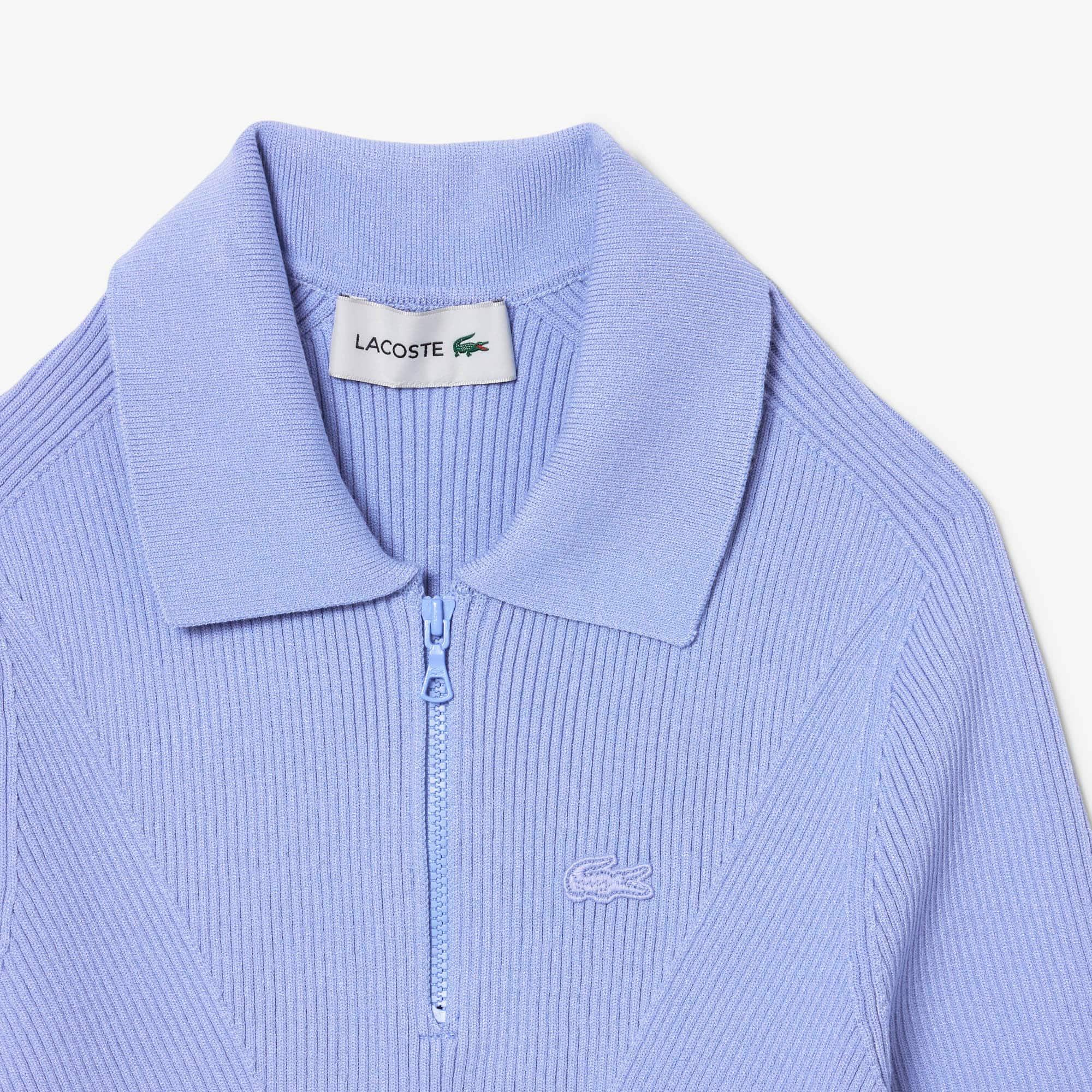 Women's 3D Ribbed Knit Polo by LACOSTE