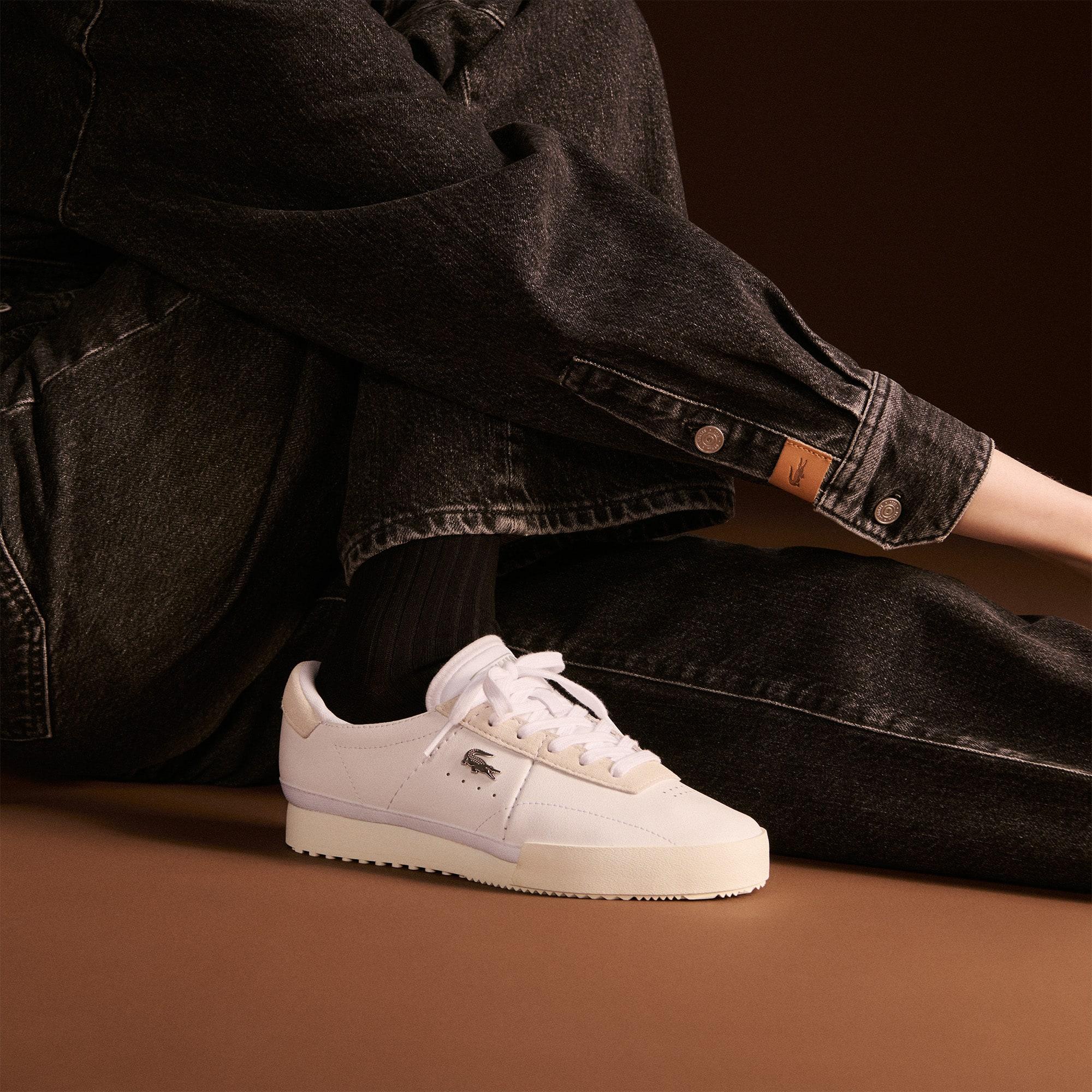 Women's Aura Leather Sneakers by LACOSTE