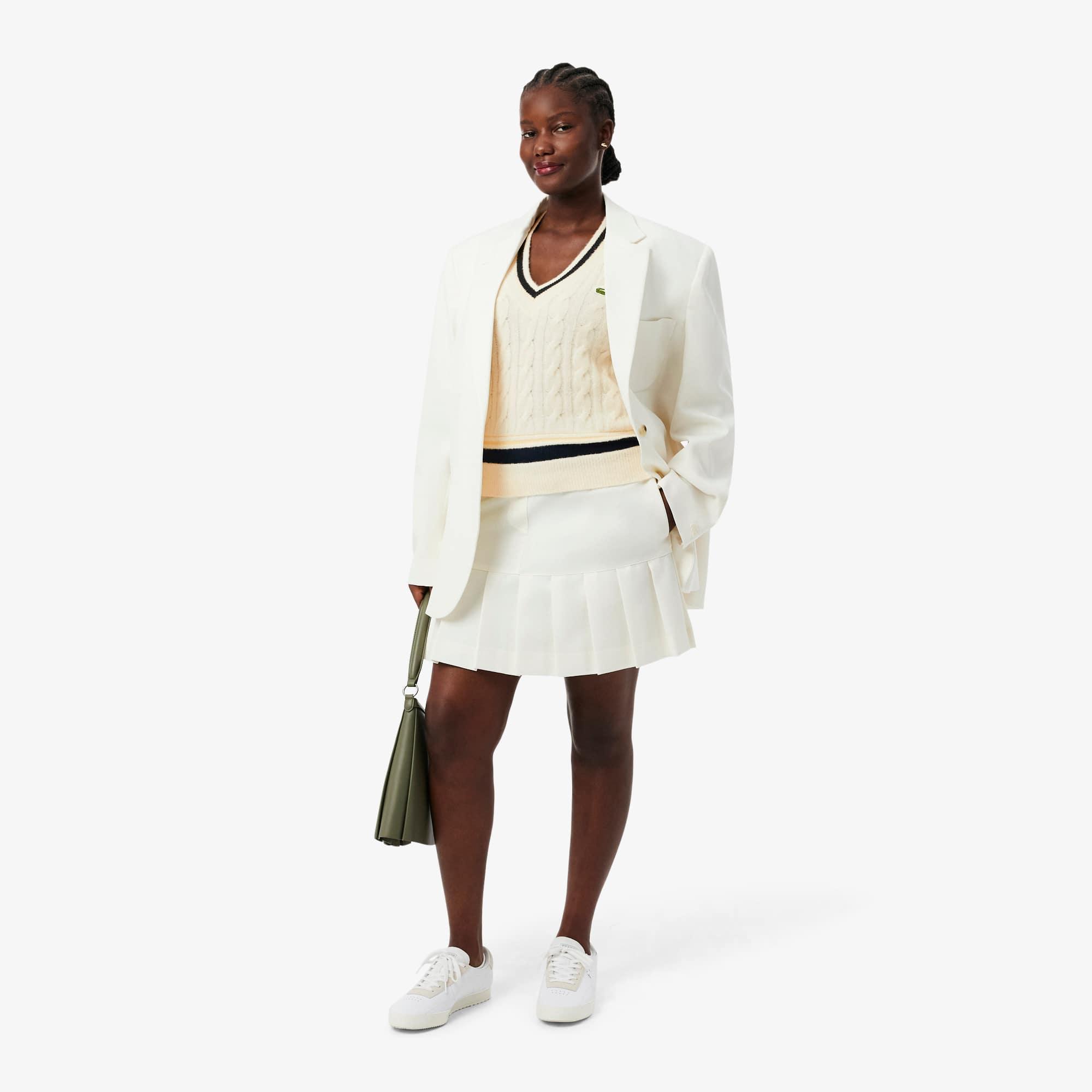 Women's Cable Knit Wool Sweater Vest by LACOSTE