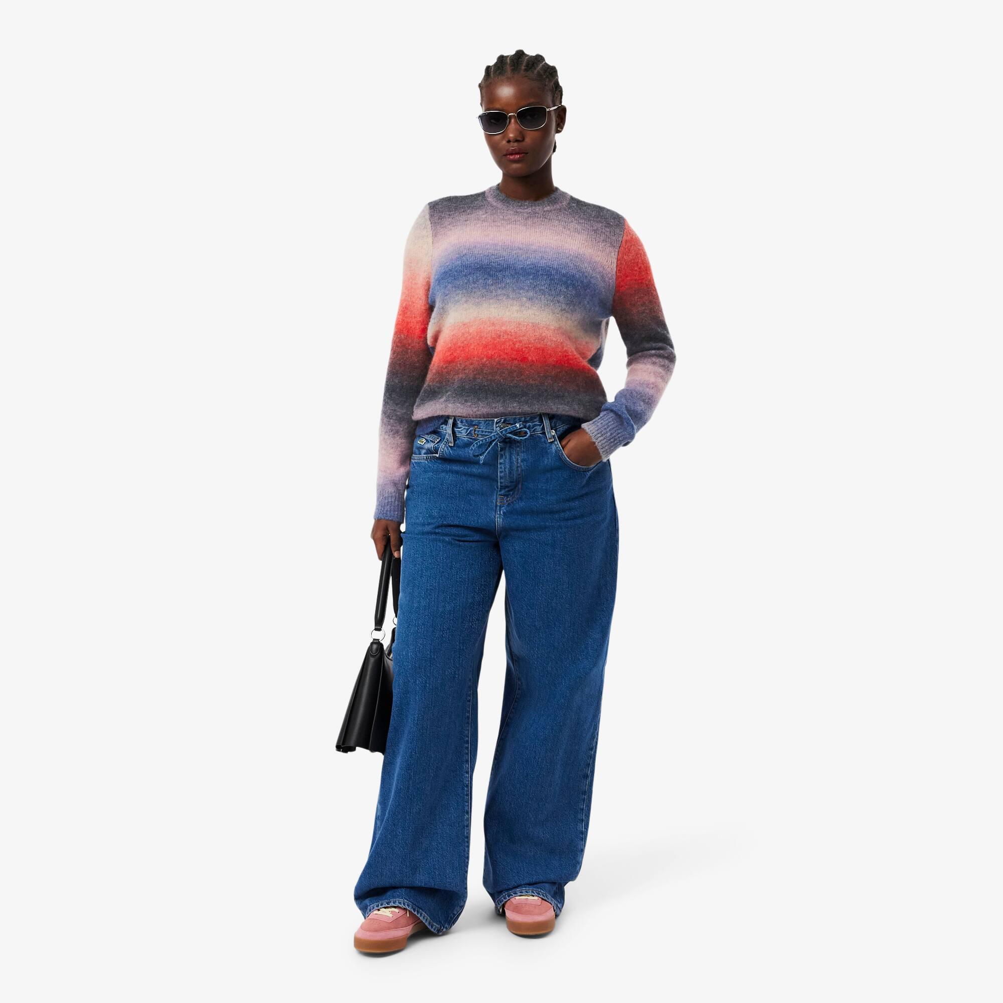Women's Crew Neck Ombré Sweater by LACOSTE
