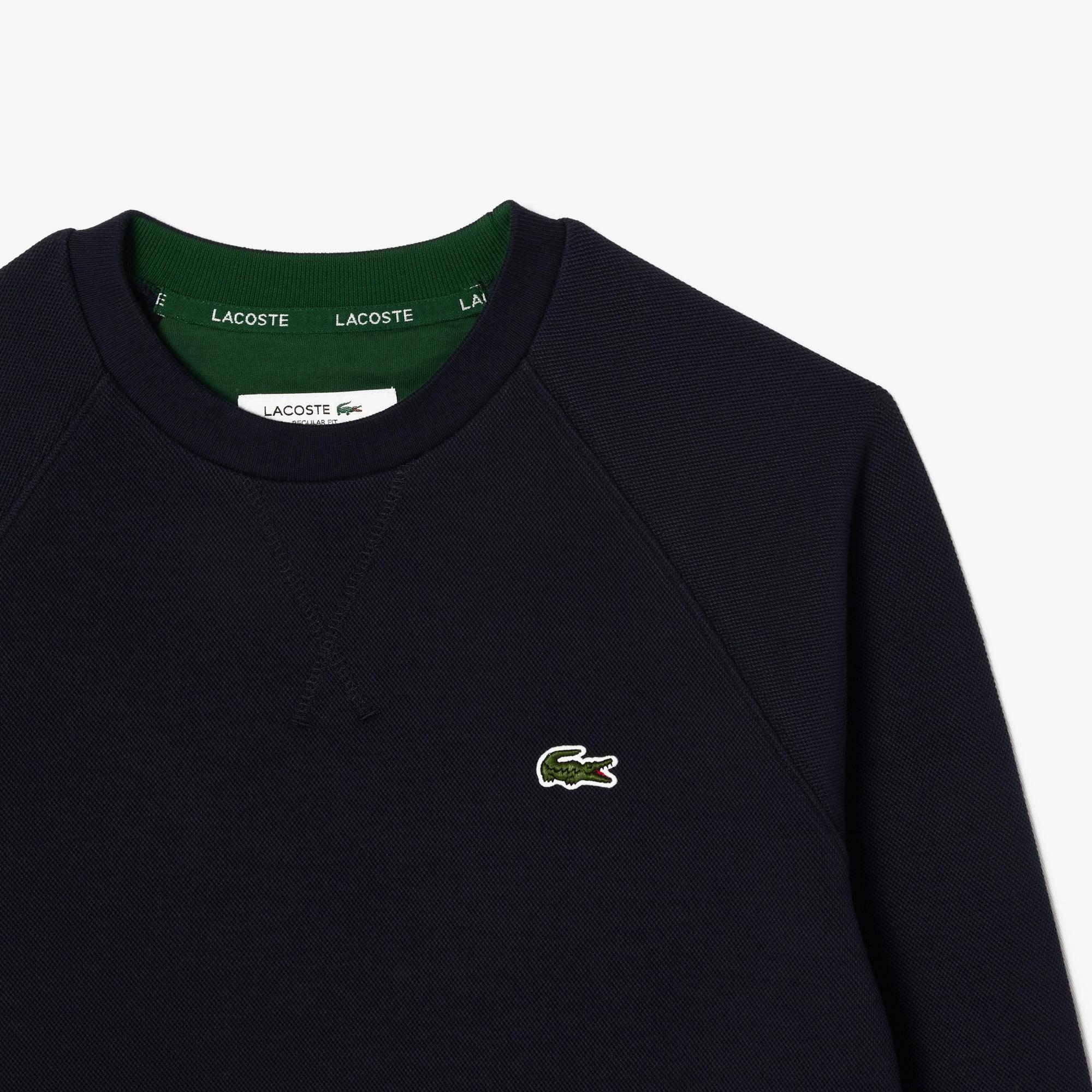 Women's Crew Neck Piqué Sweatshirt by LACOSTE