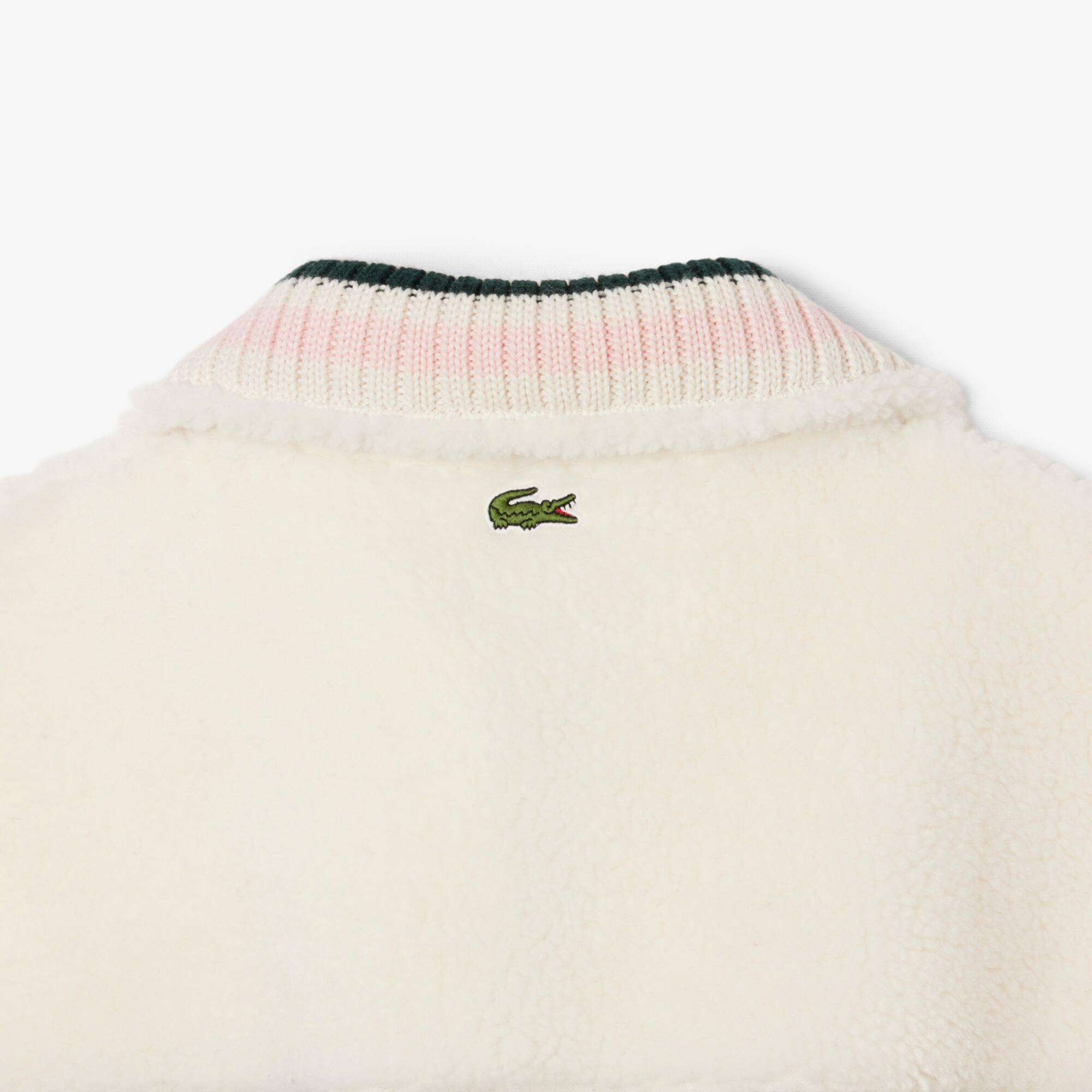 Women's High-Neck Oversized Fleece Sweatshirt by LACOSTE