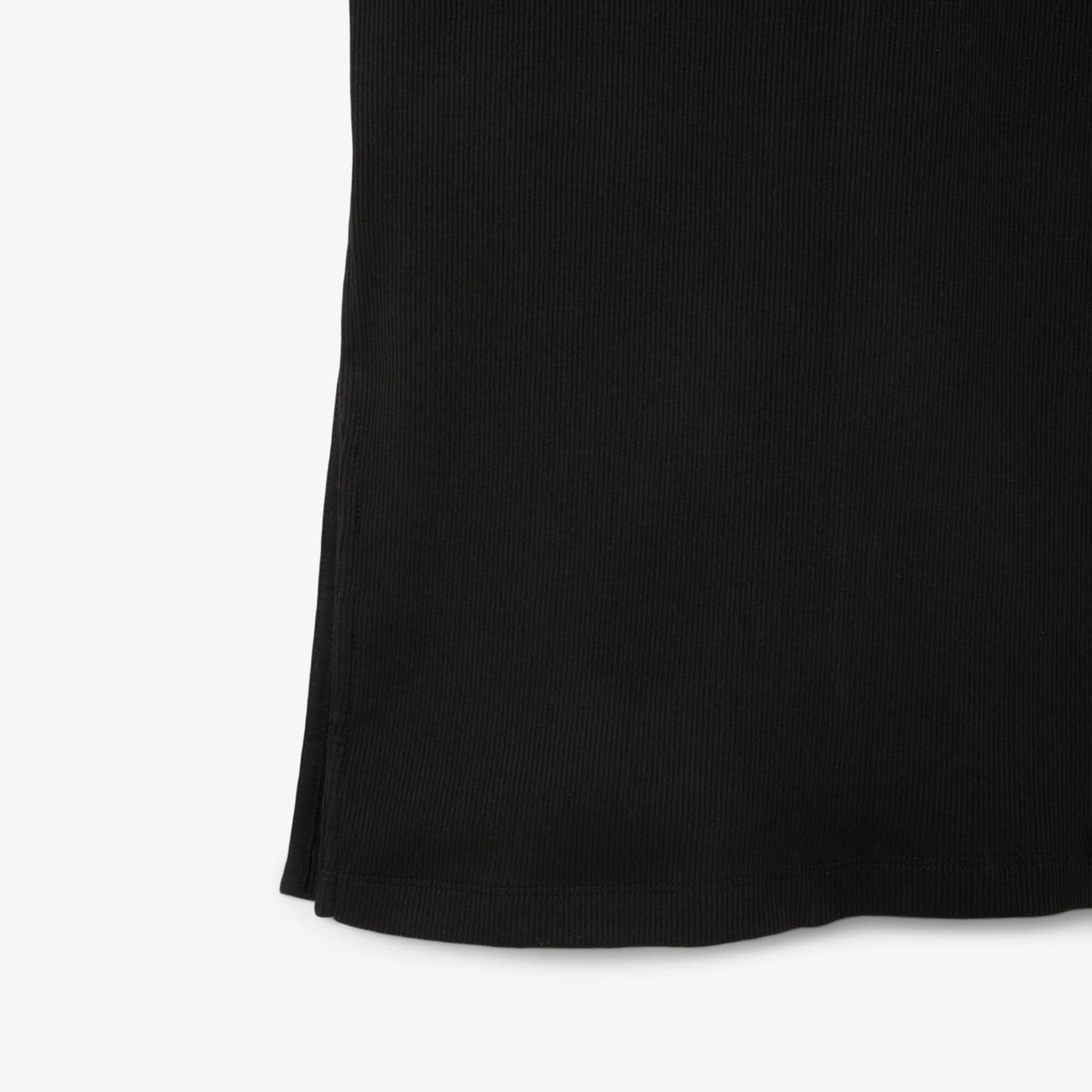 Women's Long Ribbed Cotton Polo Dress by LACOSTE