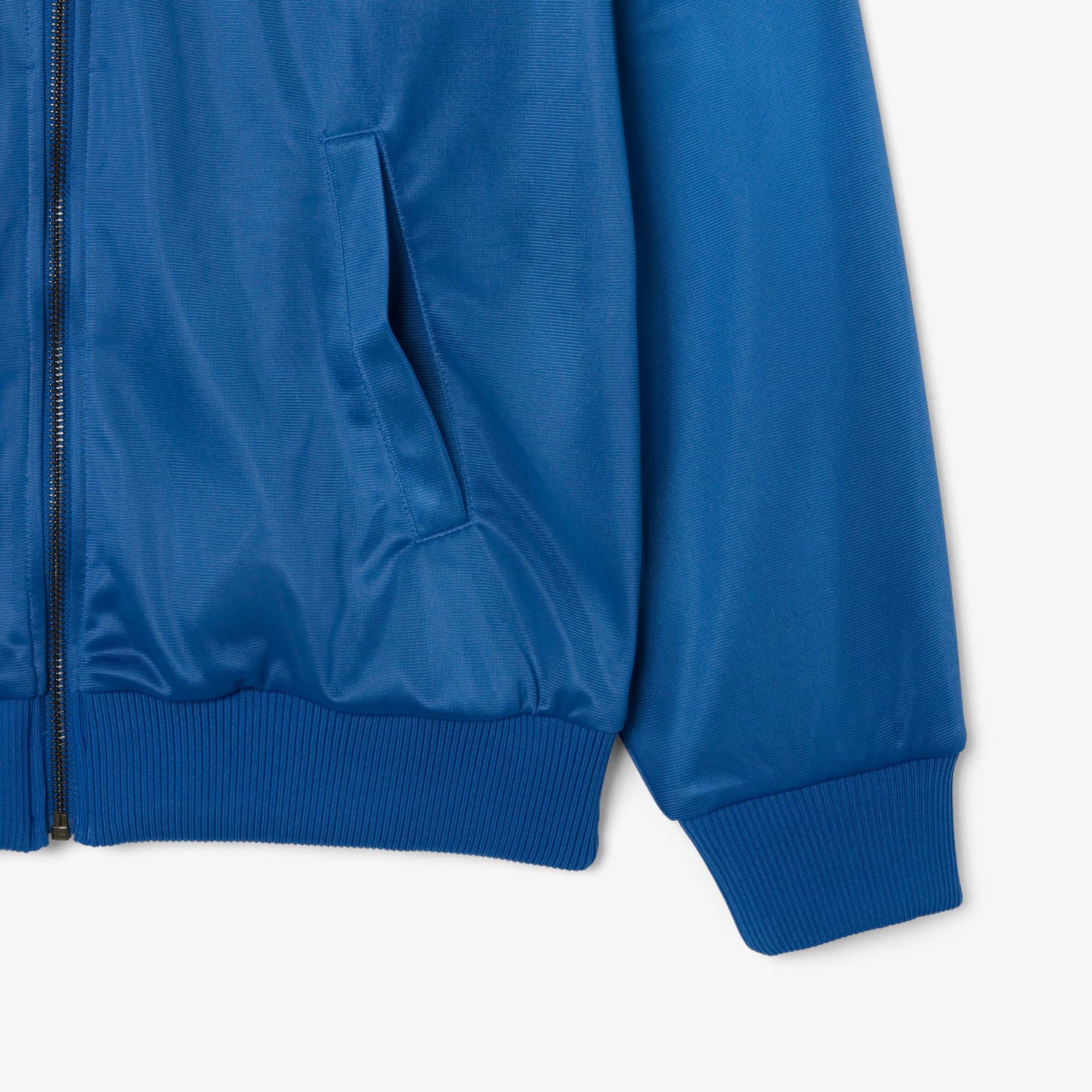 Women's Oversized Pointelle Stripe Satin Sweatshirt by LACOSTE