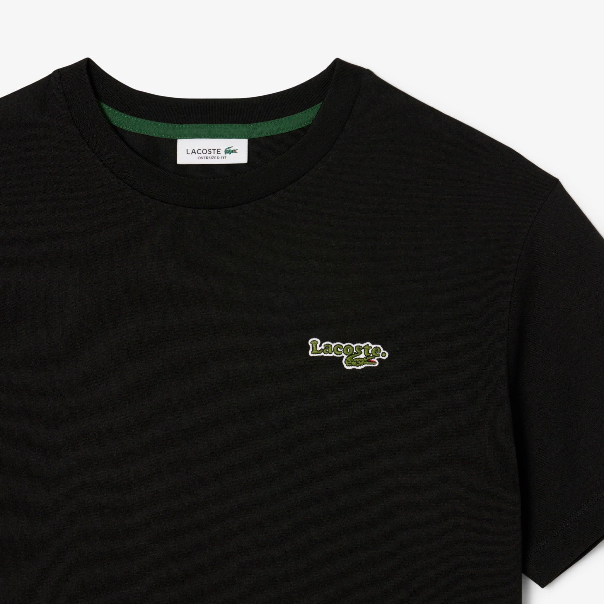 Women's Oversized Short Cut Cotton Logo T-Shirt by LACOSTE