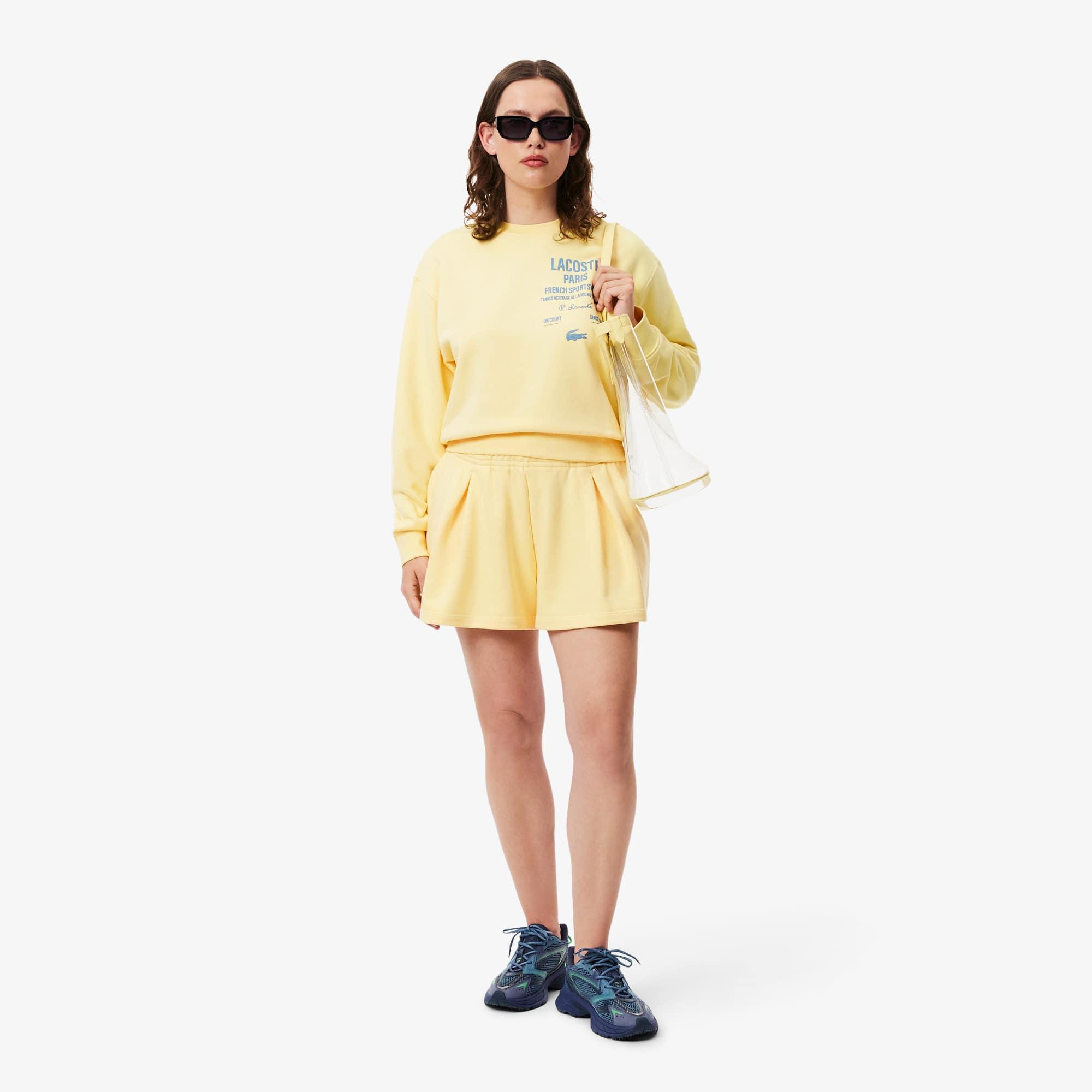 Women's Pleated Fleece Shorts by LACOSTE