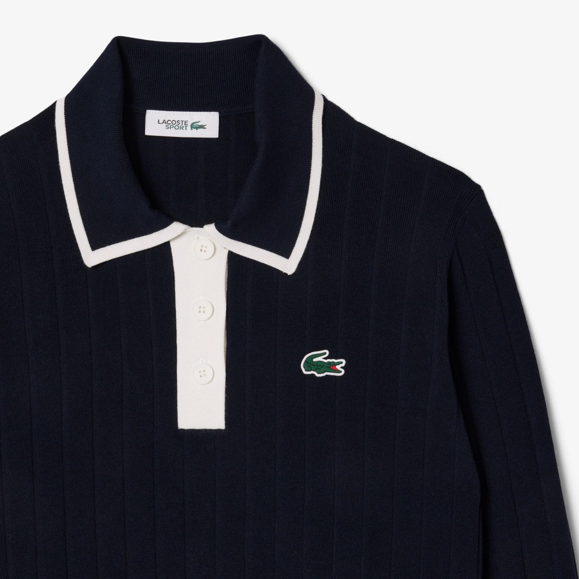 Women's Polo Collar Stretch Golf Sweater by LACOSTE