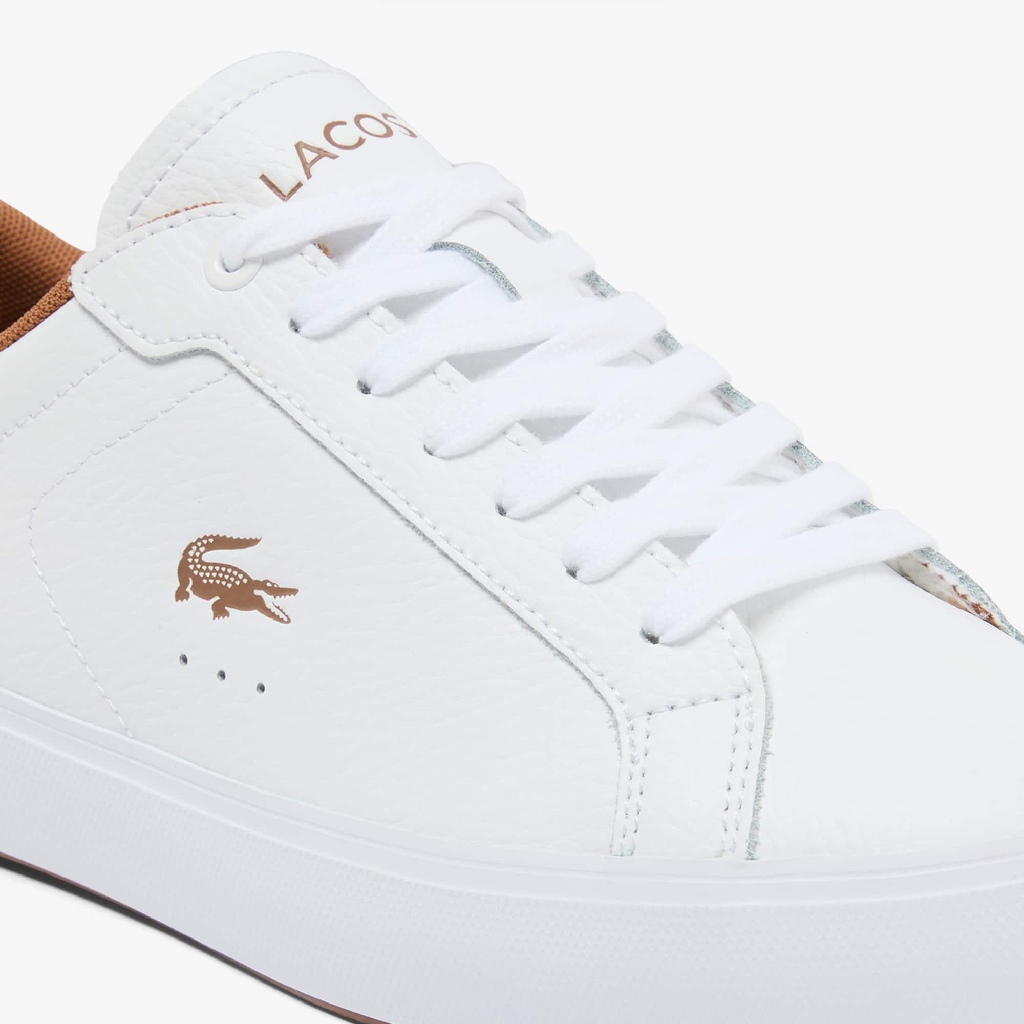 Women's Powercourt Leather Sneakers by LACOSTE