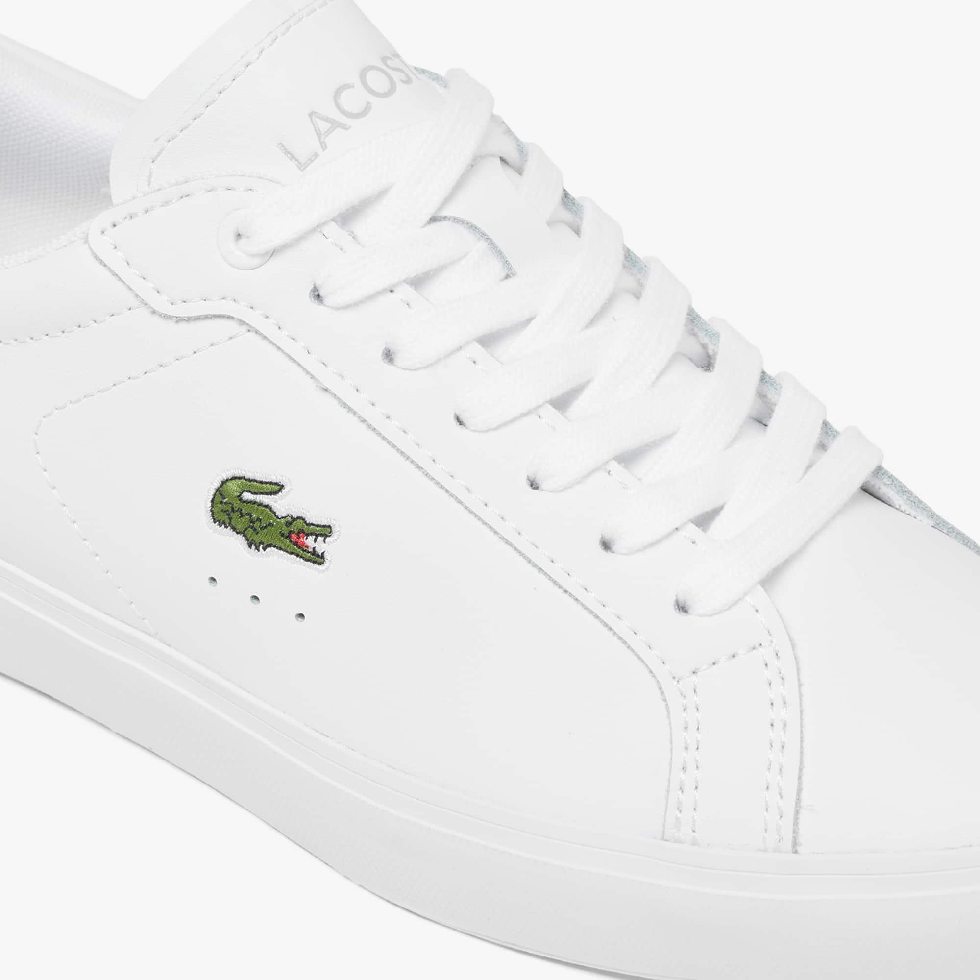 Women's Powercourt Leather Sneakers by LACOSTE