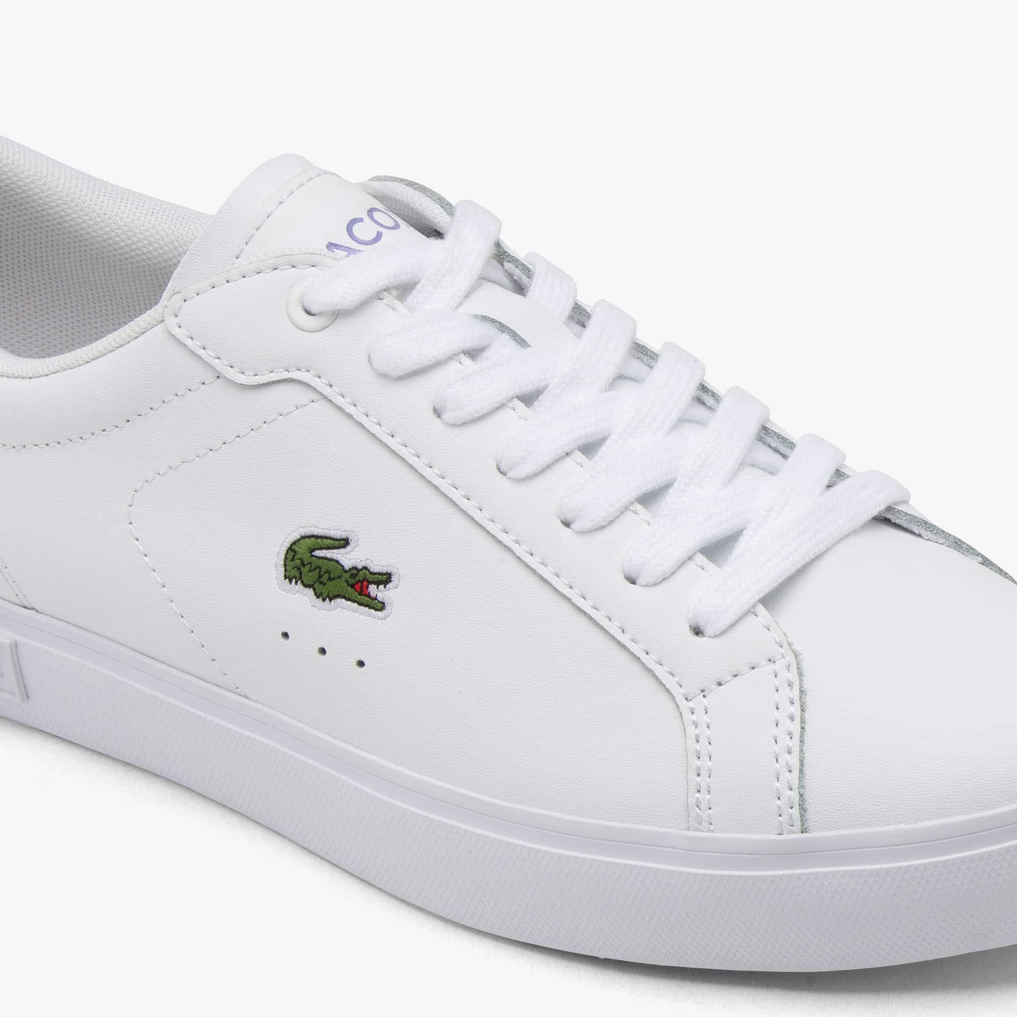 Women's Powercourt Leather Sneakers by LACOSTE