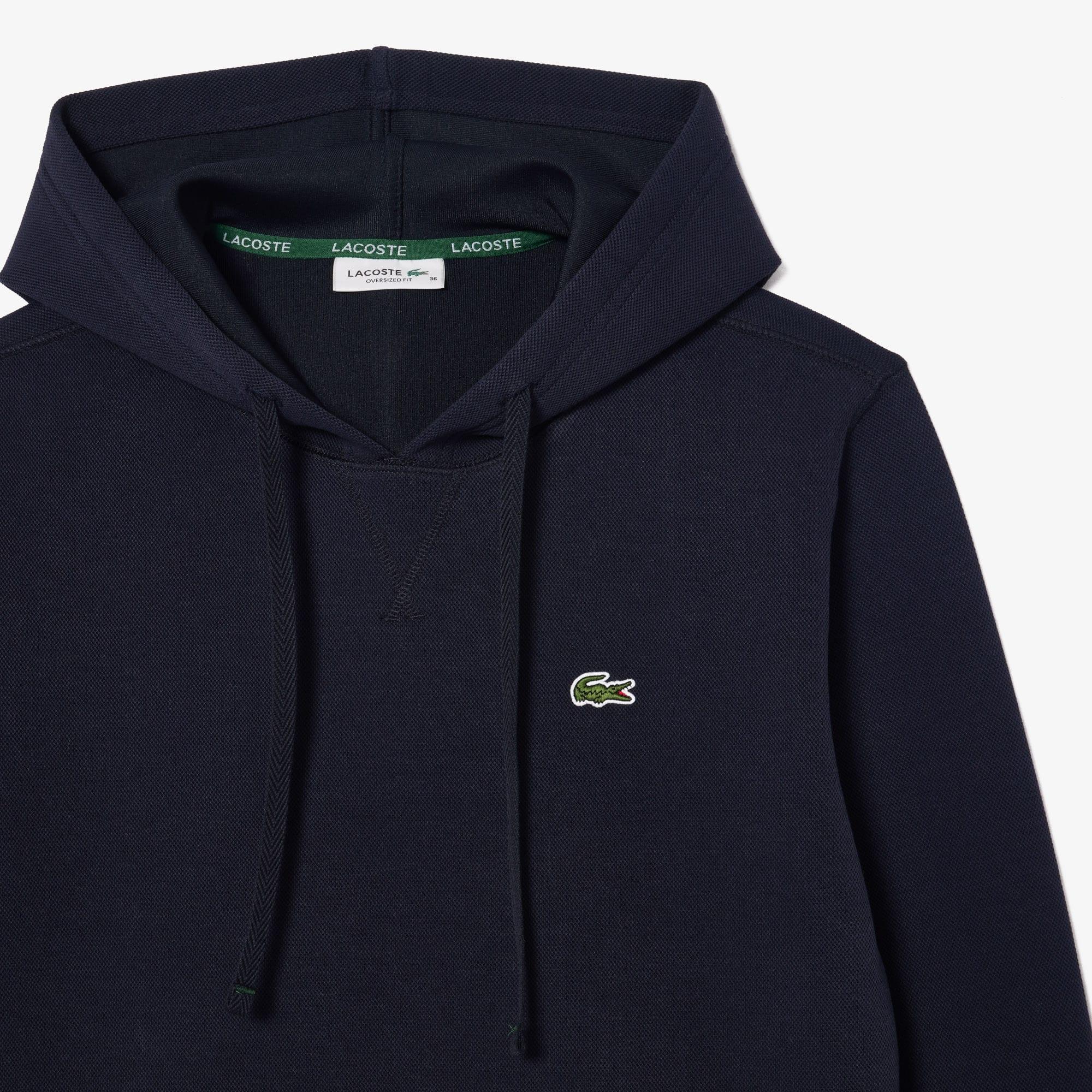 Women's Relaxed Fit Piqué Hoodie by LACOSTE