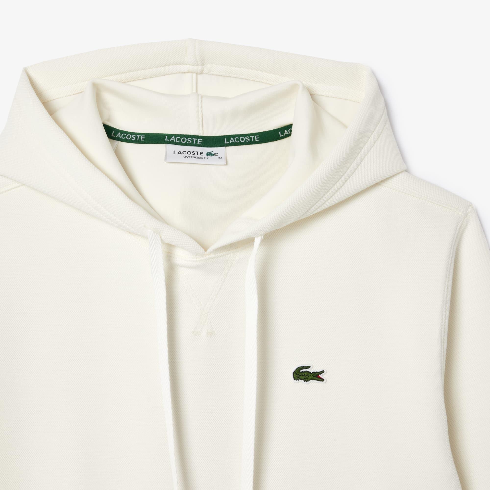 Women's Relaxed Fit Piqué Hoodie by LACOSTE