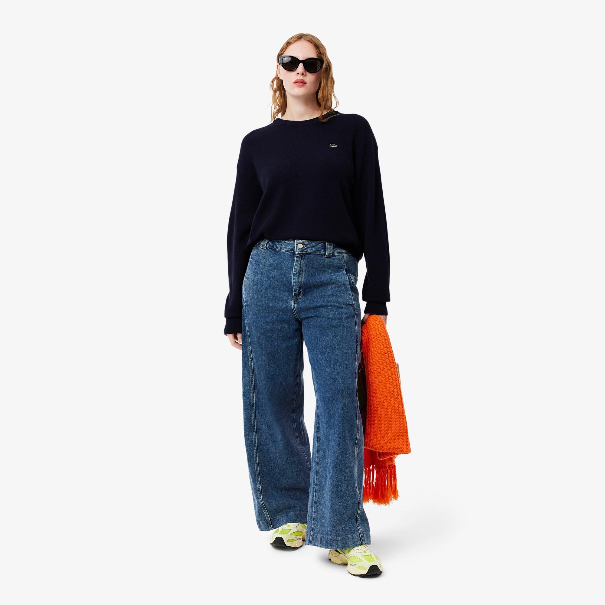 Women's Relaxed Fit Wool Moss Stitch Sweater by LACOSTE