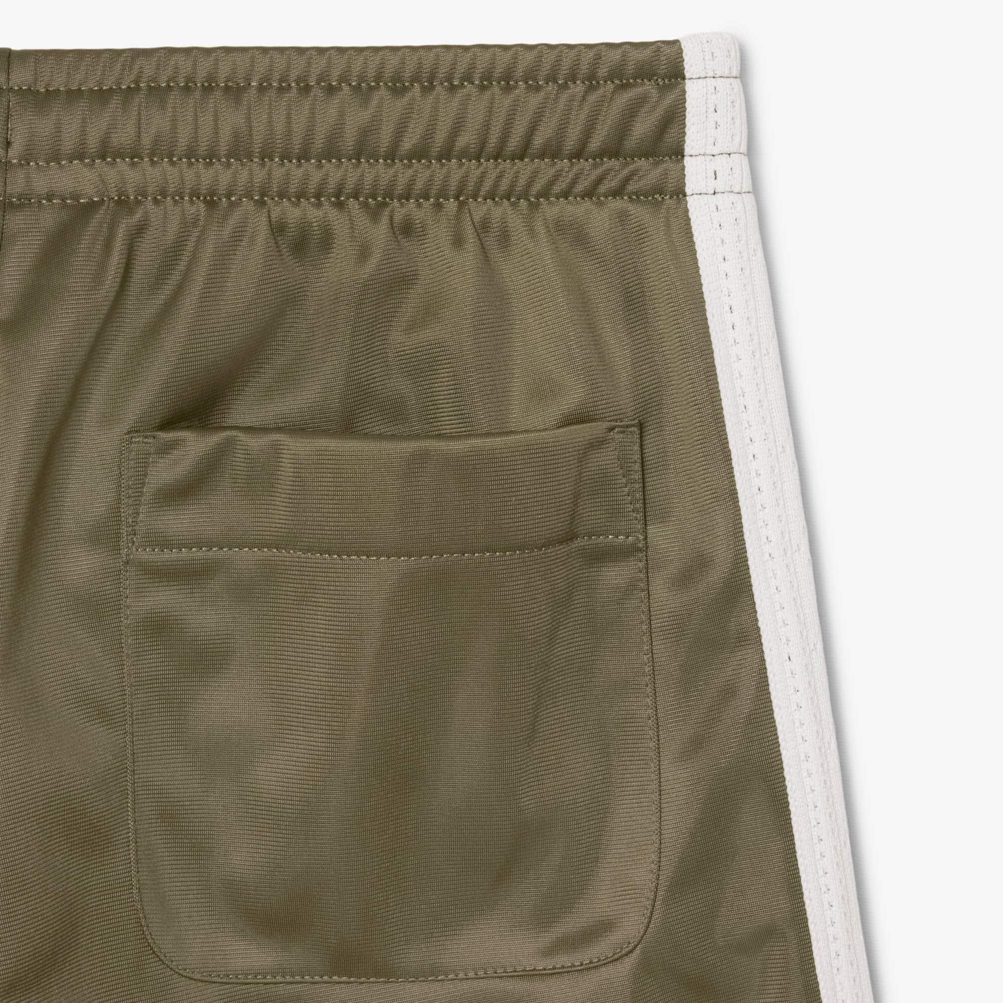 Women's Satin Jersey Pointelle Stripe Shorts by LACOSTE