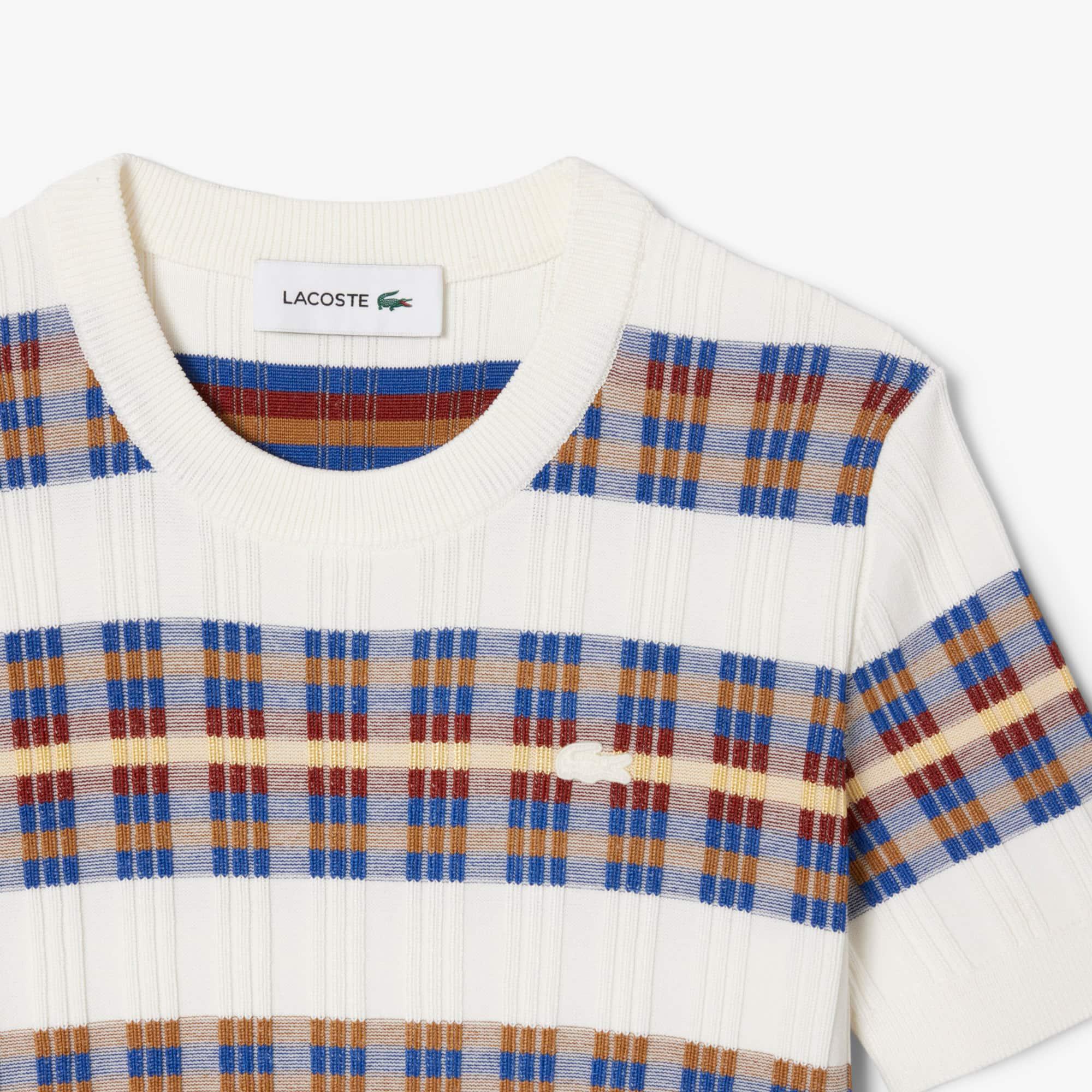 Women's Short Sleeve Rib Knit Sweater by LACOSTE