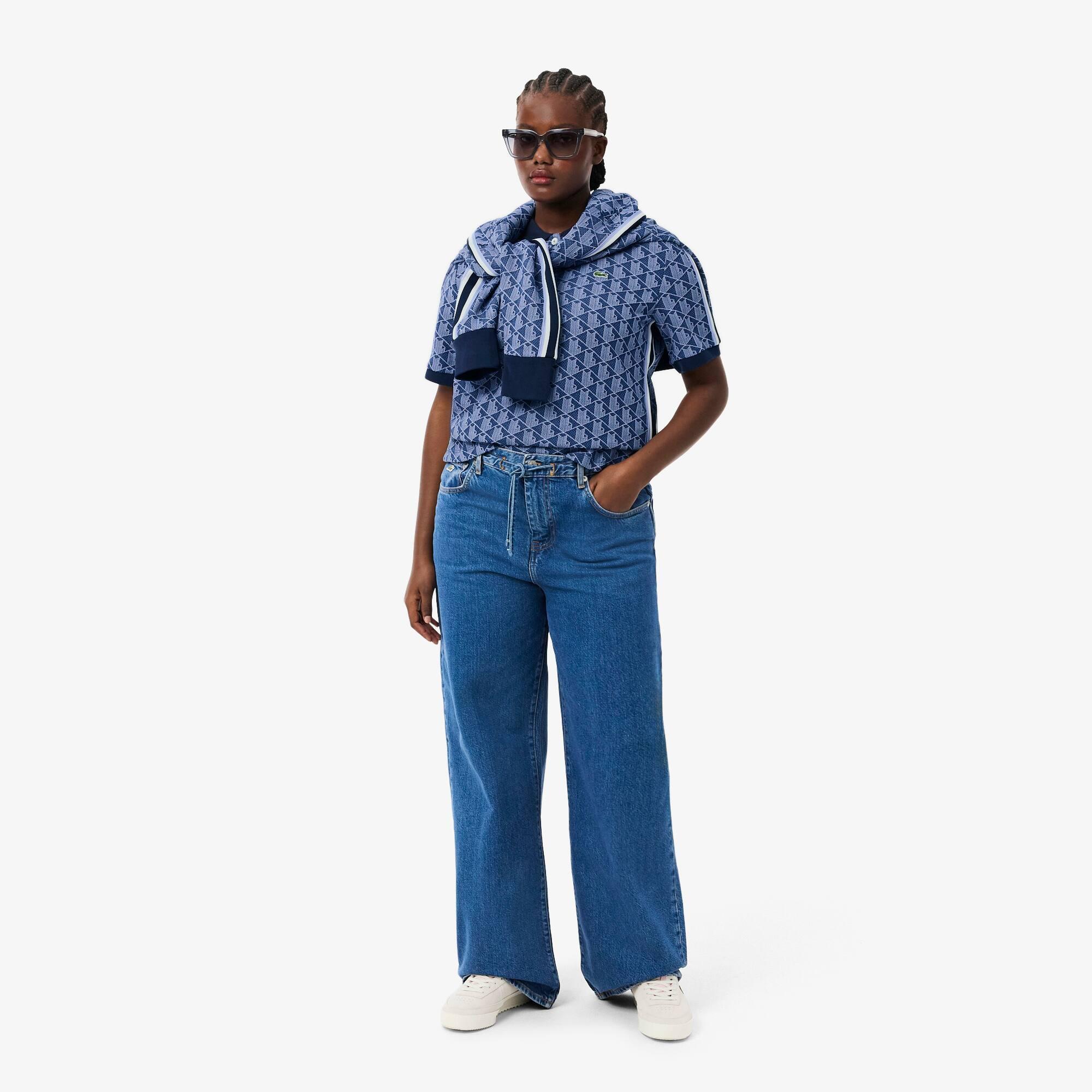 Women's Slim Fit Monogram Polo by LACOSTE