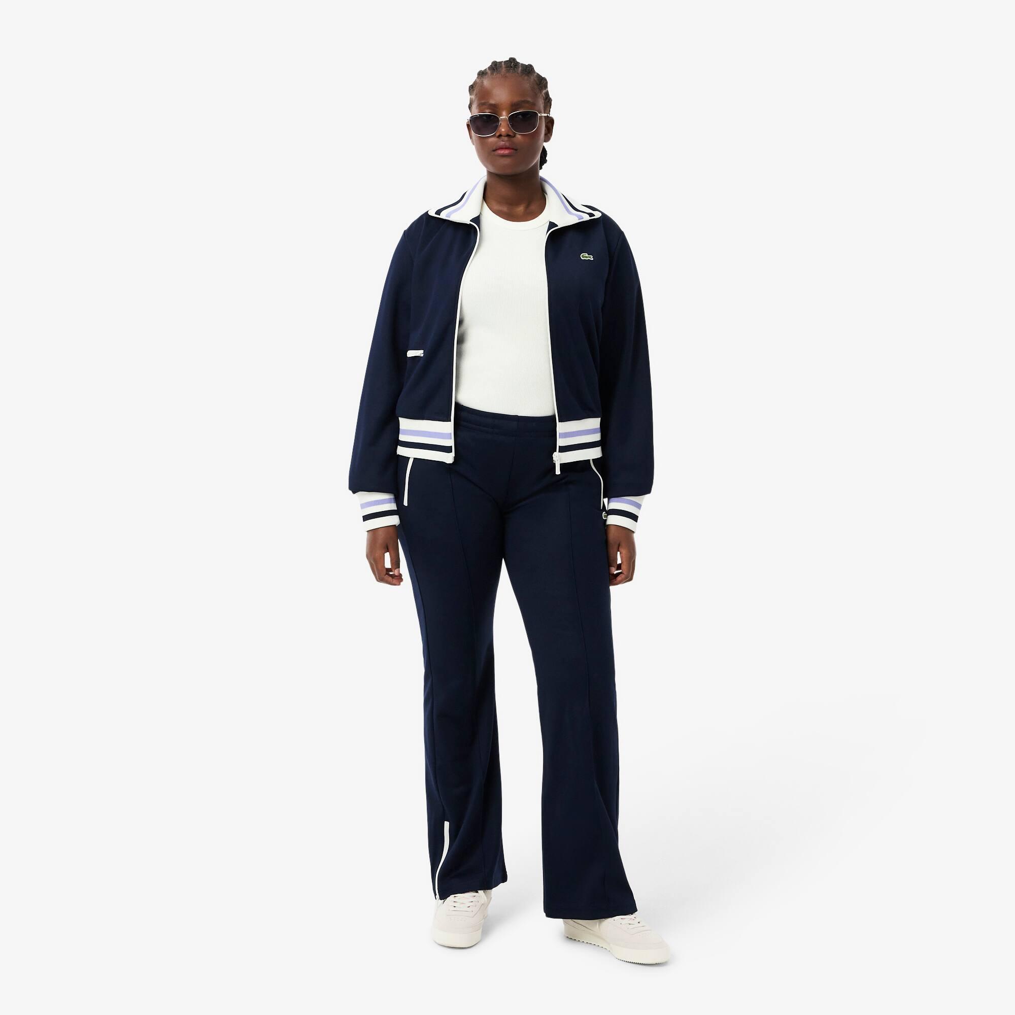 Women's Slim Fit Ribbed Cotton T-Shirt by LACOSTE