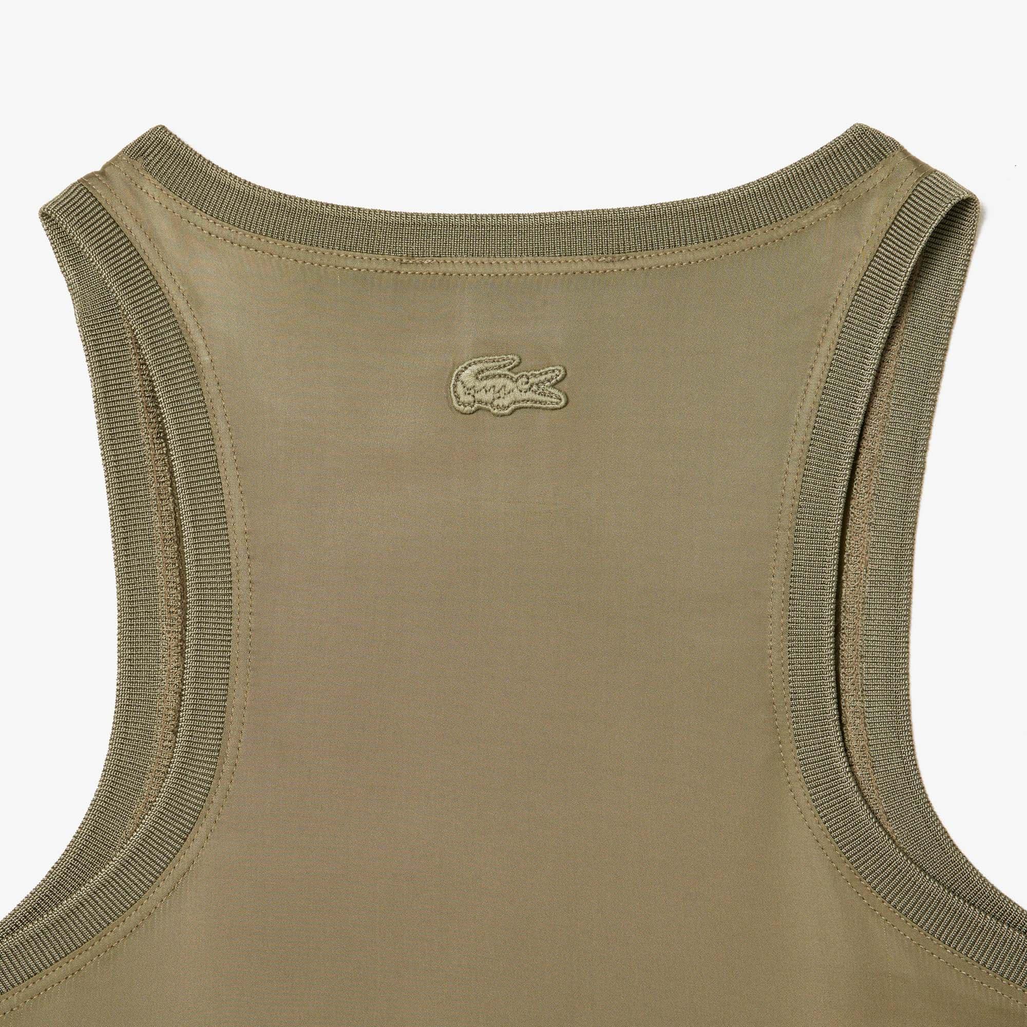 Women's Slim Fit Satin Tank Top by LACOSTE
