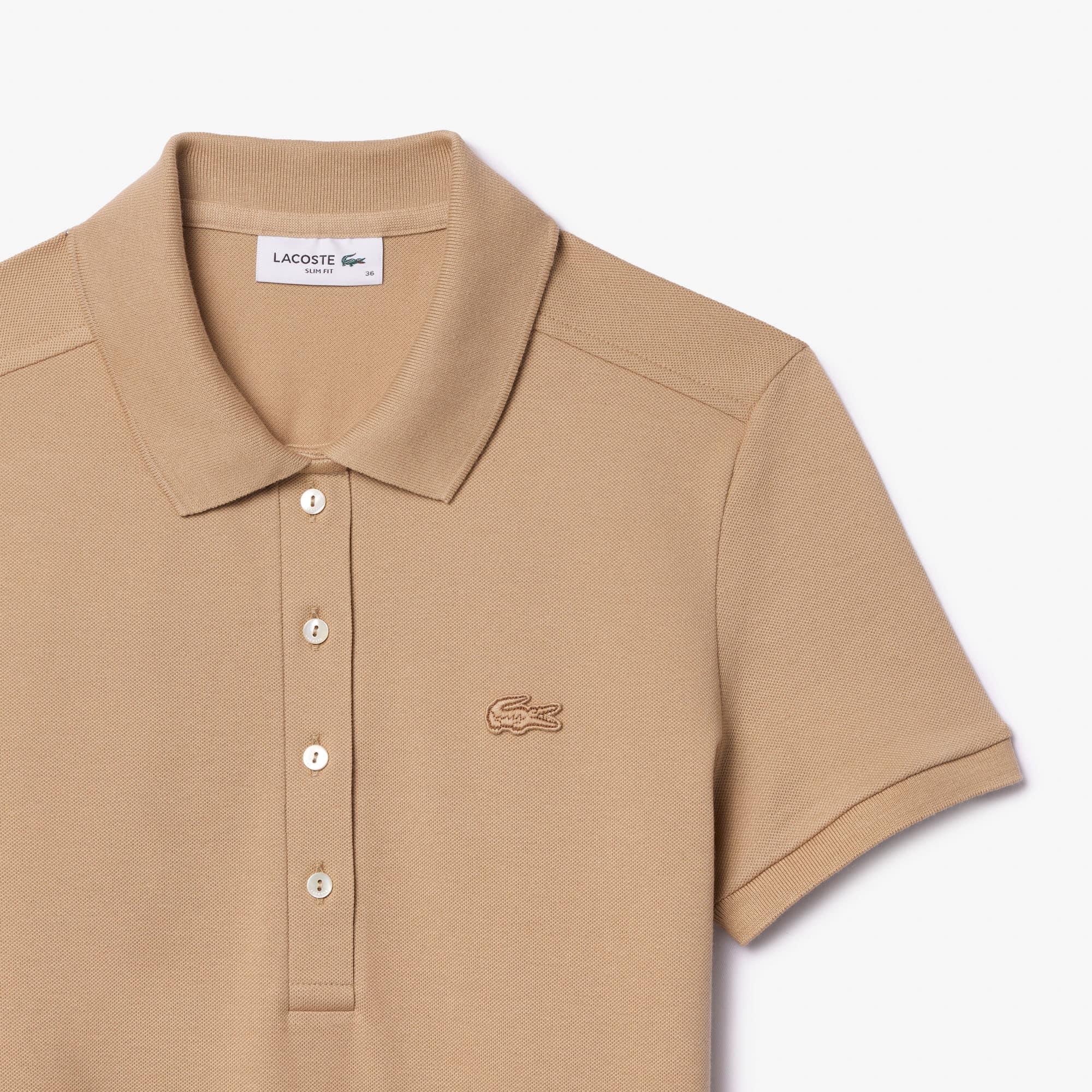 Women's Slim Fit Stretch Mini Piqué Polo Dress by LACOSTE