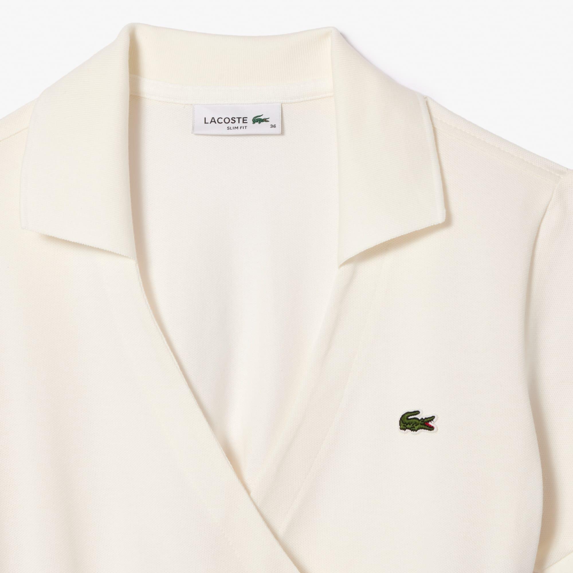 Women's Stretch Mini Piqué Wrap Dress by LACOSTE