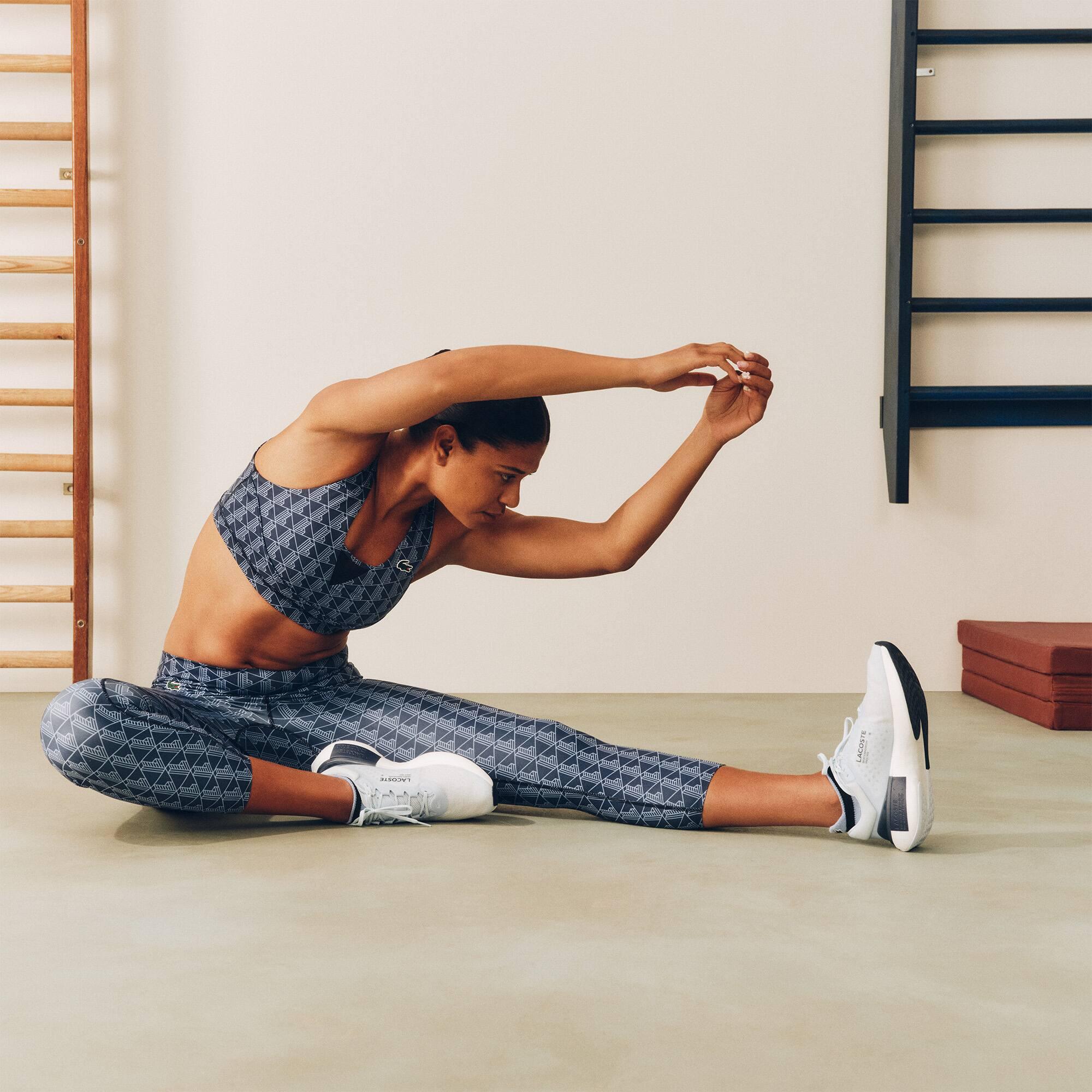 Women's Ultra Dry Printed Stretch Sport Leggings by LACOSTE