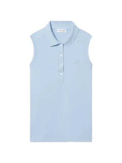 buttoned sleeveless polo shirt by LACOSTE