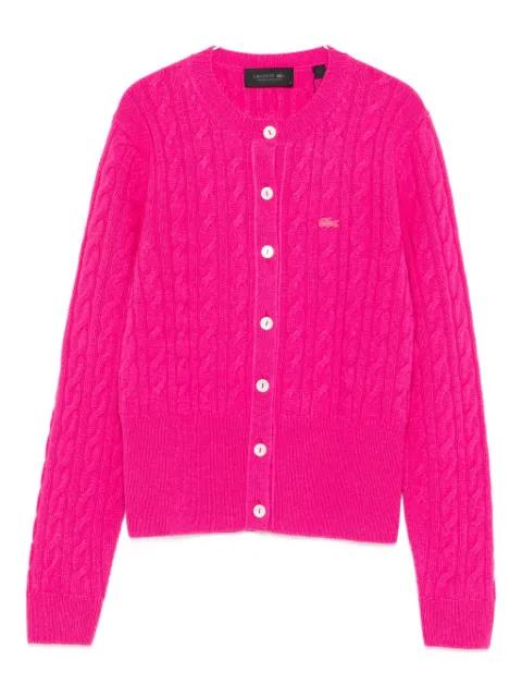 cable-knit cardigan by LACOSTE