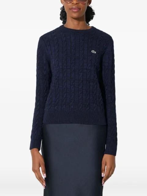 cable-knit logo sweater by LACOSTE