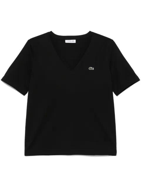cotton V-neck T-shirt by LACOSTE