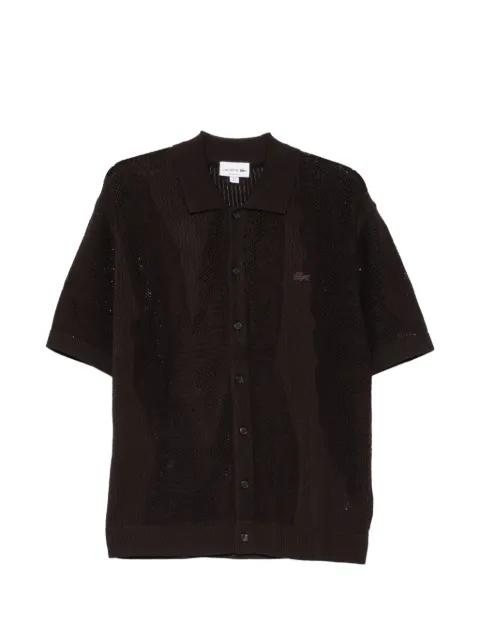 crochet-knit short-sleeved sweater by LACOSTE