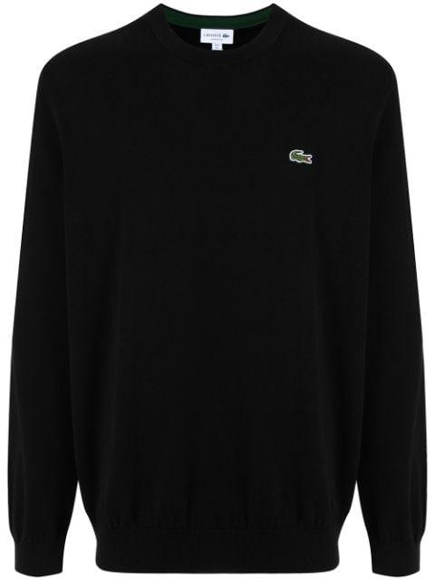 crocodile-embroidered cotton sweatshirt by LACOSTE